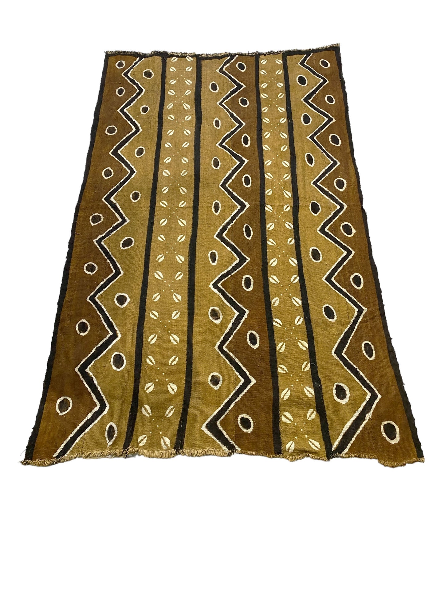 #7233 African Bogolan Mud Cloth Textile 63" H by 42" W