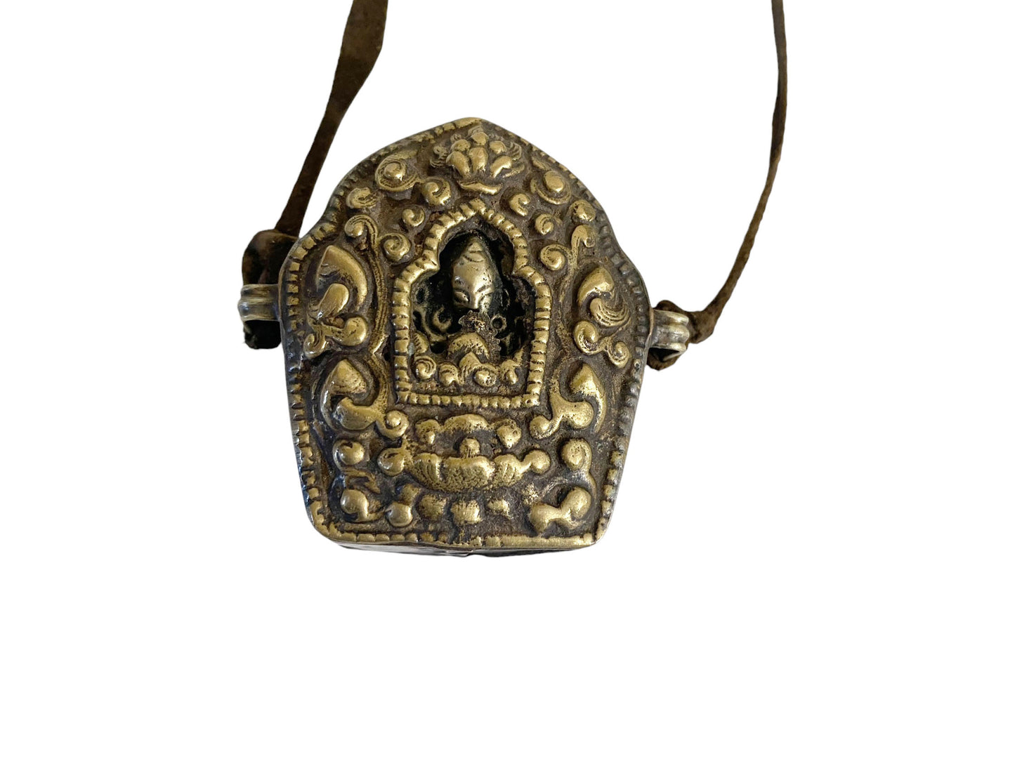#6250 Nepalese Bronze Buddhist Deity Gau Box pendant/Wall Hanger.
