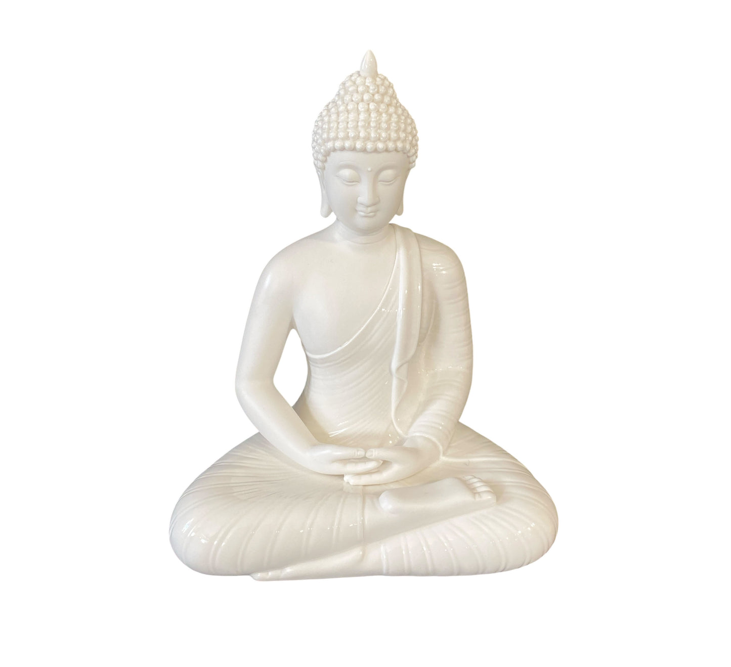 #6354 Vintage LG Blanc de Chine Meditating Seating Buddha 11" H