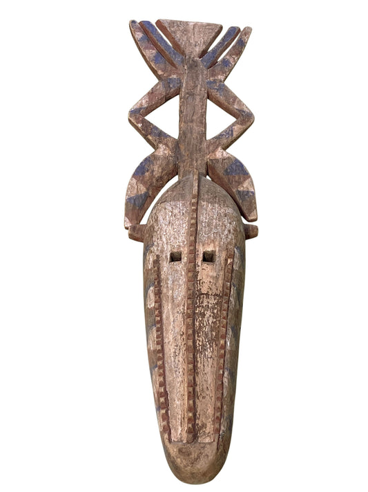 #1796 superb  /Rare Old  Mossi BIRD Mask  Burkina Faso African 42" H