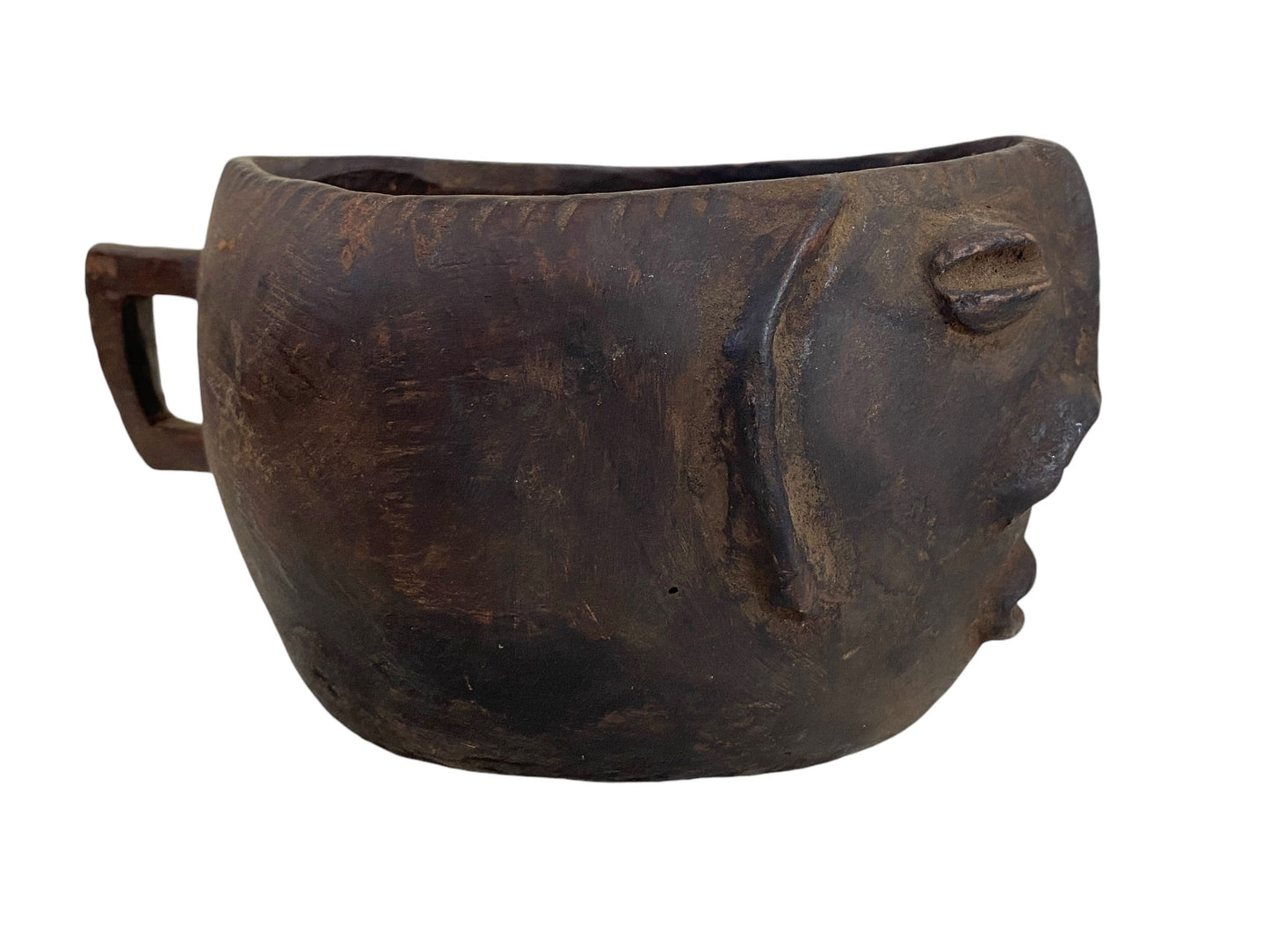 #3738 Kuba wooden Cup Figural Head Congo