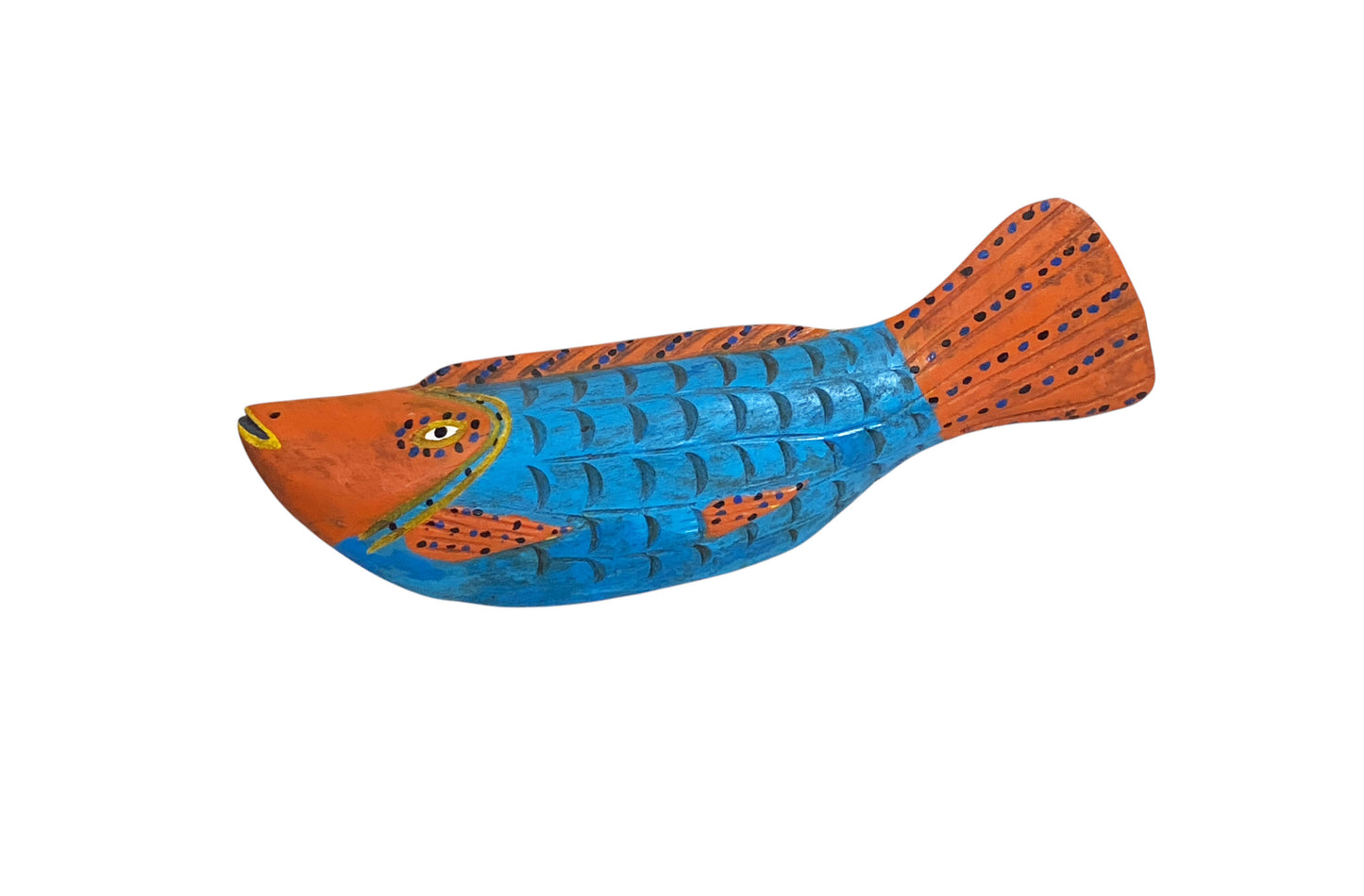 # 5124 African Wooden Fish Bozo Tribe Mali 16.5"