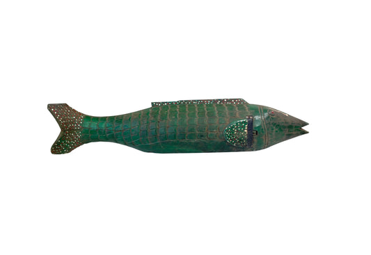 #3648 African Wooden Fish Bozo Tribe Mali 34"