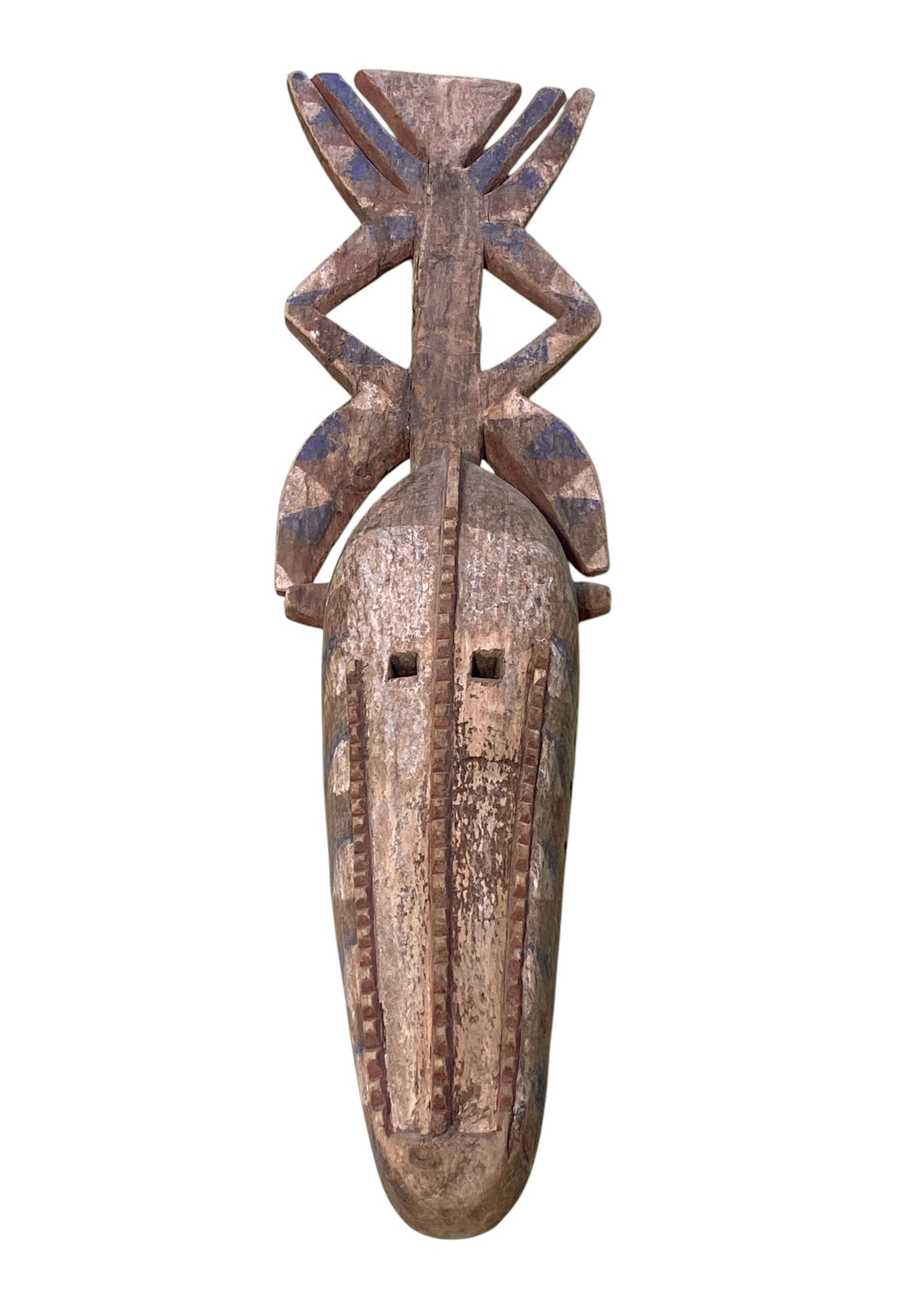 #1796 superb /Rare Old Mossi BIRD Mask Burkina Faso African 42" H
