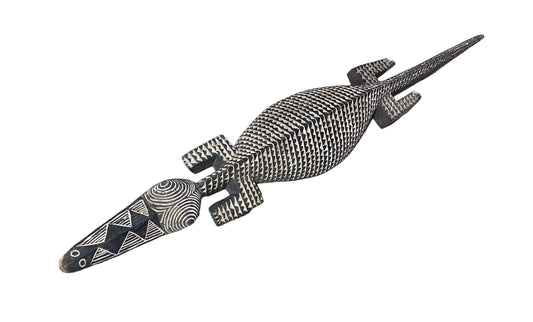 #7128 African Life size  Crocodile Nuna Bobo Burkina Faso 78"