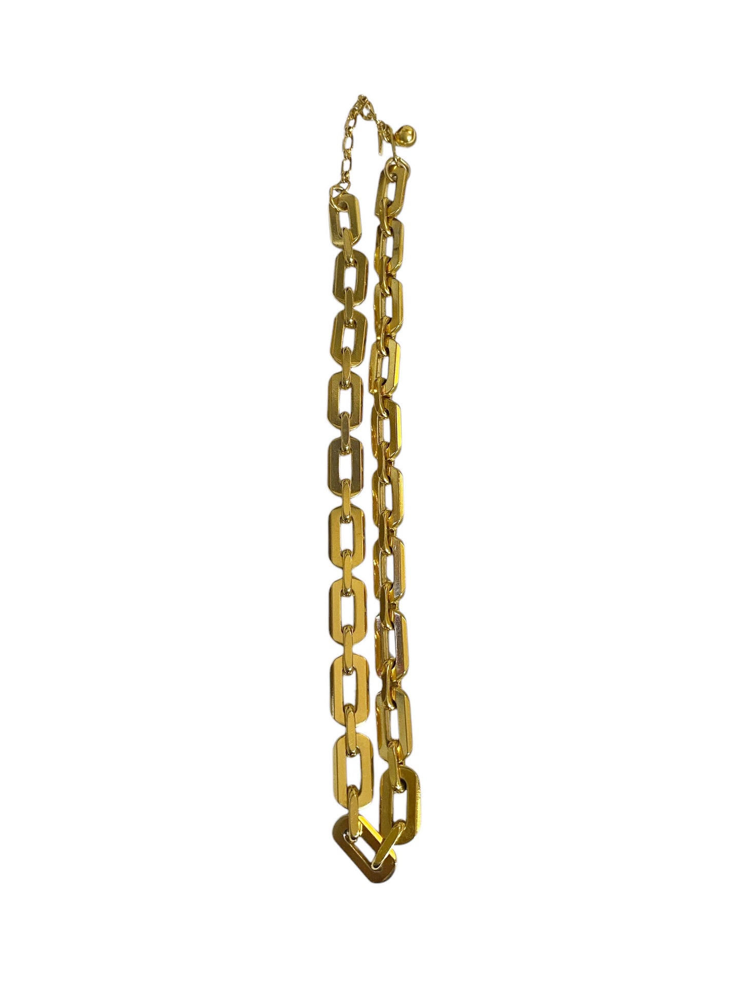 #6309 Vintage Signed TRIFARI Gold Tone Link Chain Necklace