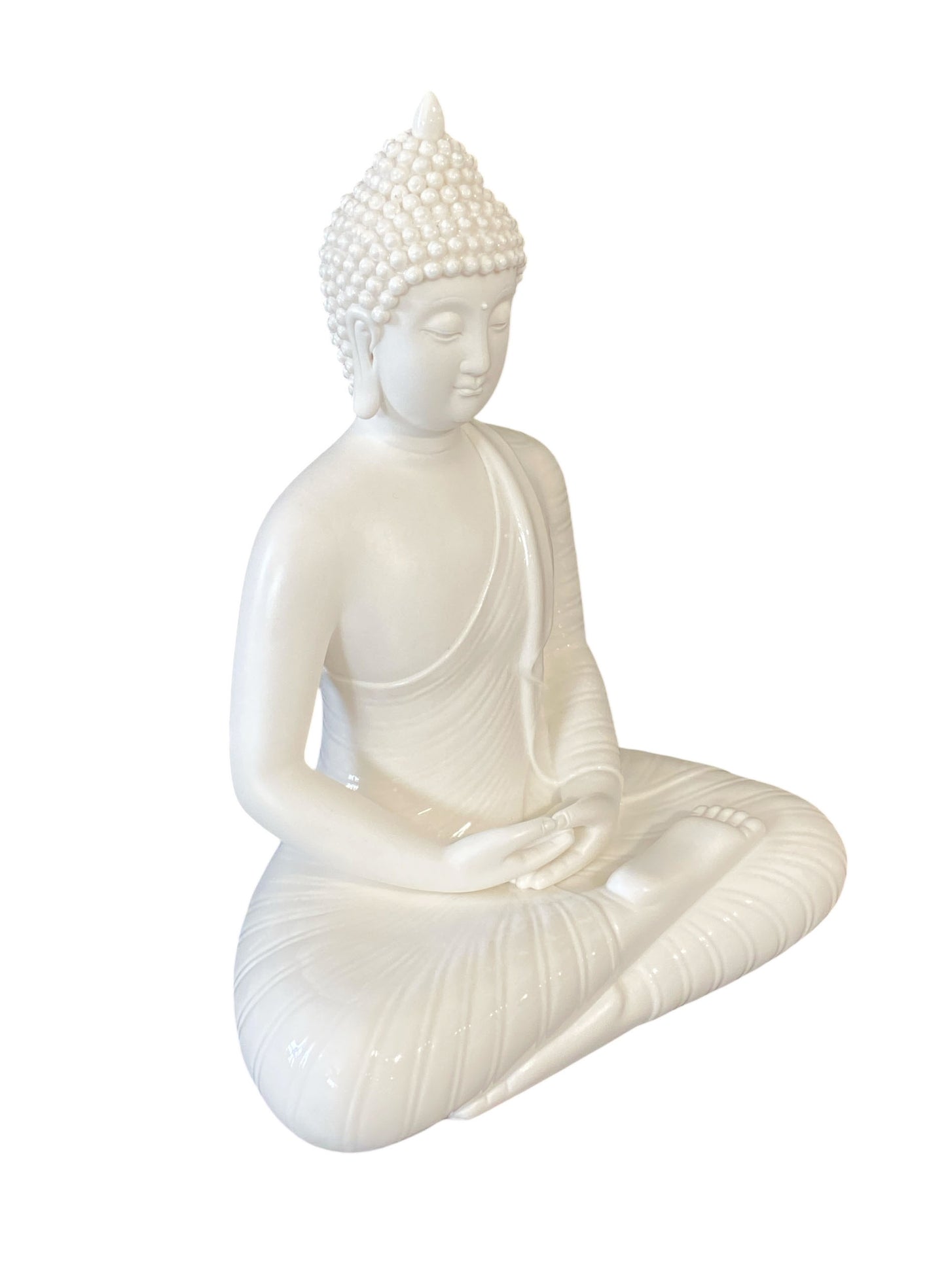 #6354 Vintage LG Blanc de Chine Meditating Seating Buddha 11" H