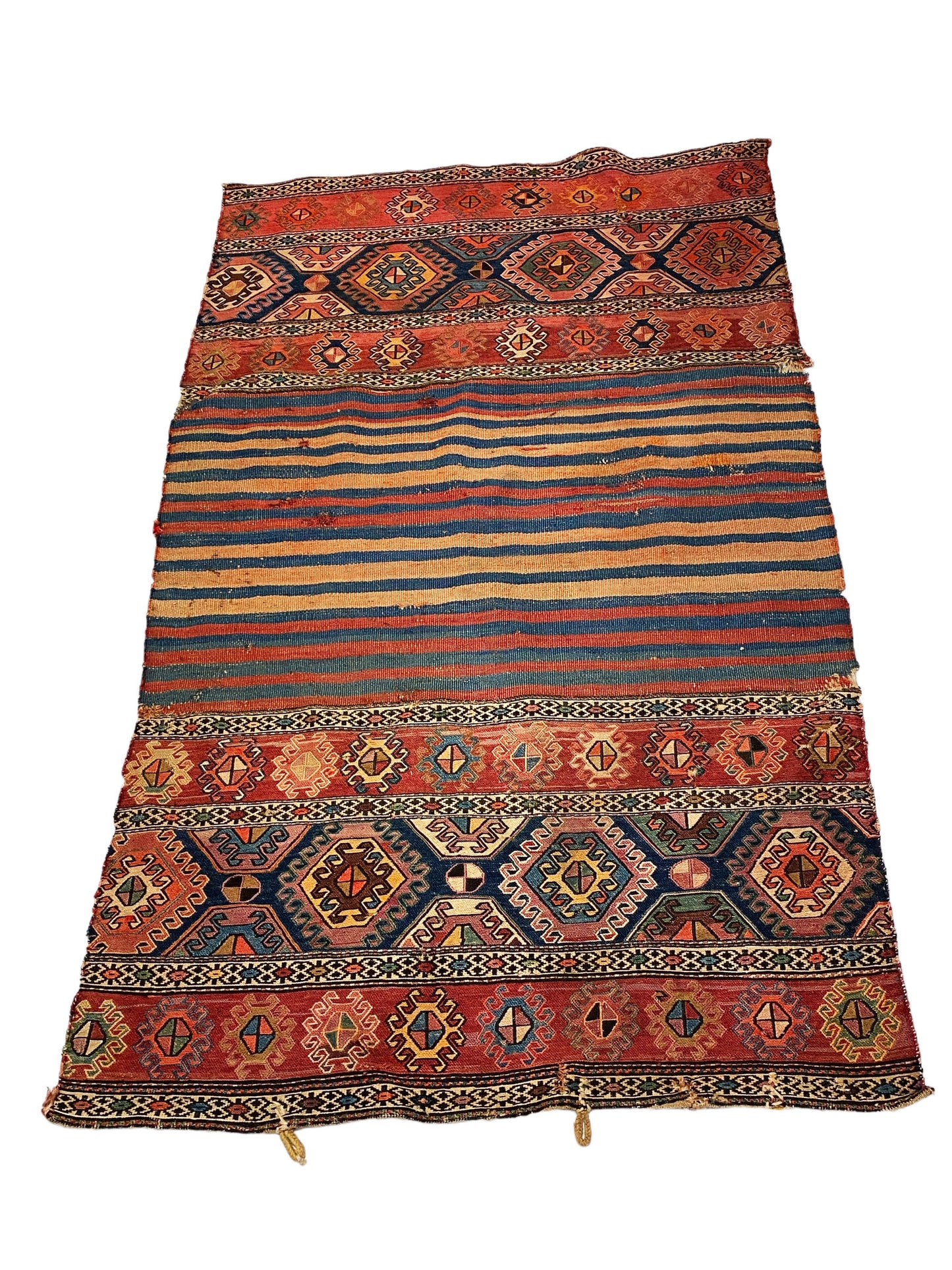 #5962 Antique and Rare Tribal Caucasian Kuba Kilim 5'42" by 3'42"