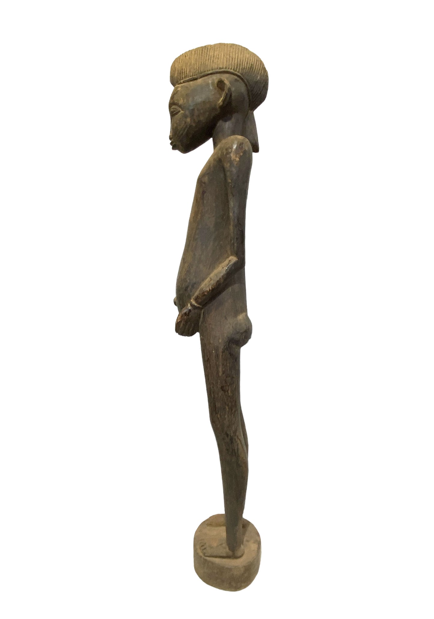 #7233 LG African Tribal Art Senufo Tyepka Standing maternity figure 58" H Côte d'Ivoire
