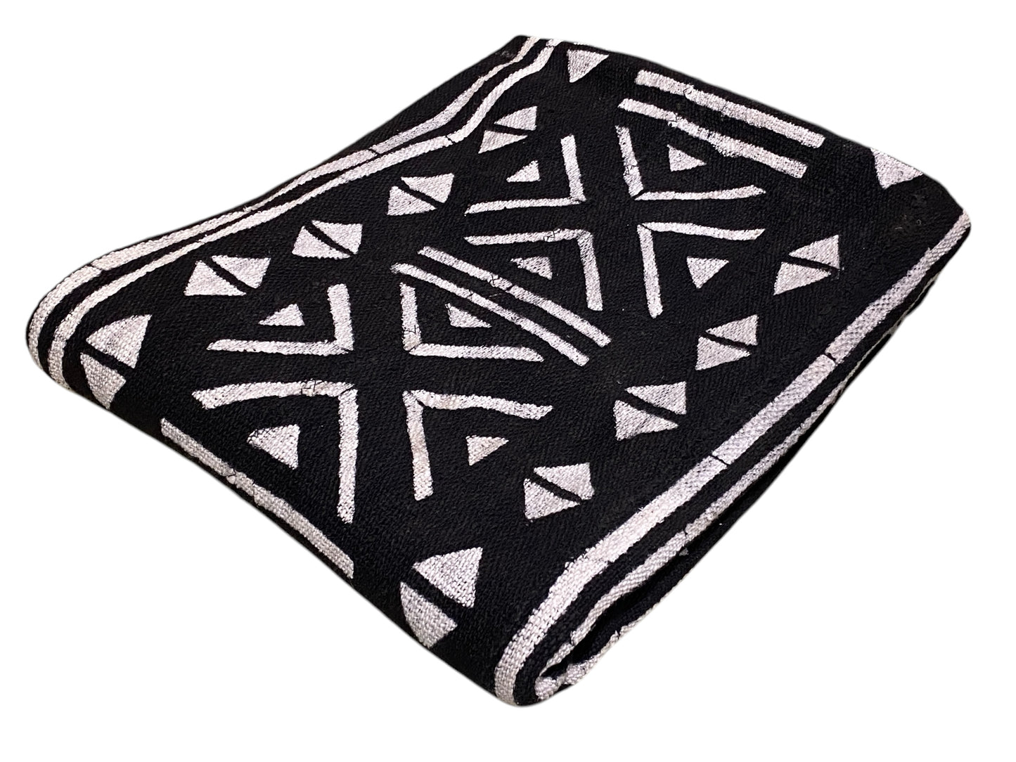 # 7314 African Black and White Mud Cloth Textile Mali