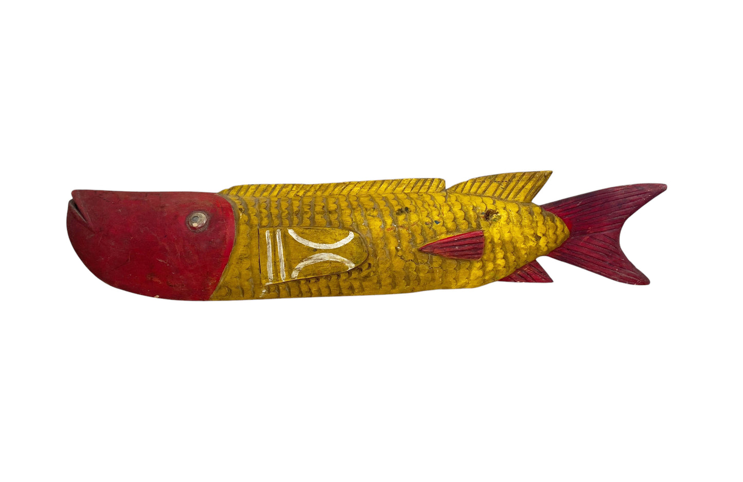 #3650 African Wooden Fish Bozo Tribe Mali 37"