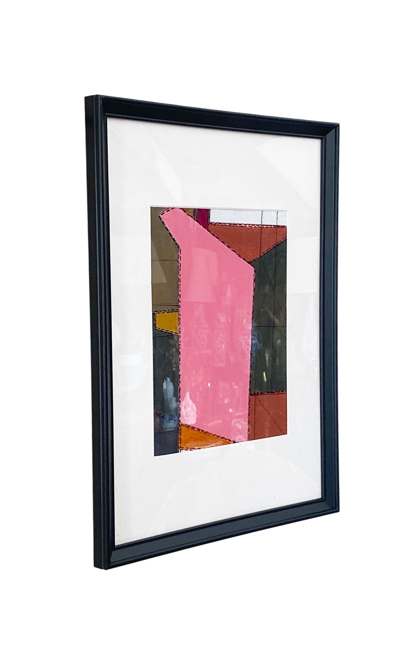 #6422 Acrylic on Paper Board Abstract Titled Bogaji Signed