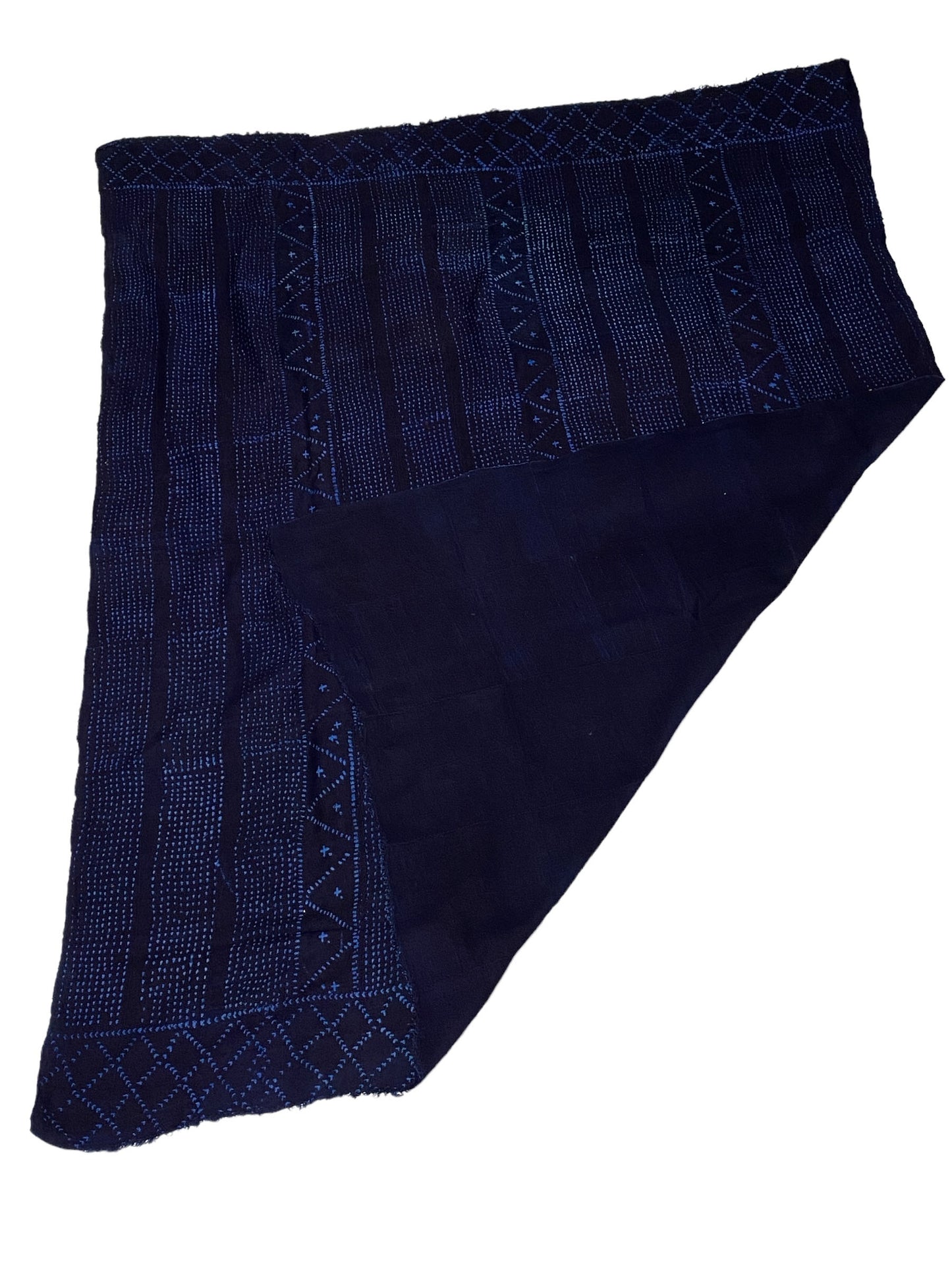 #6056 Fine Indigo Cloth - Mossi Tribe Burkina Faso 55" H by 42" W Set of Two