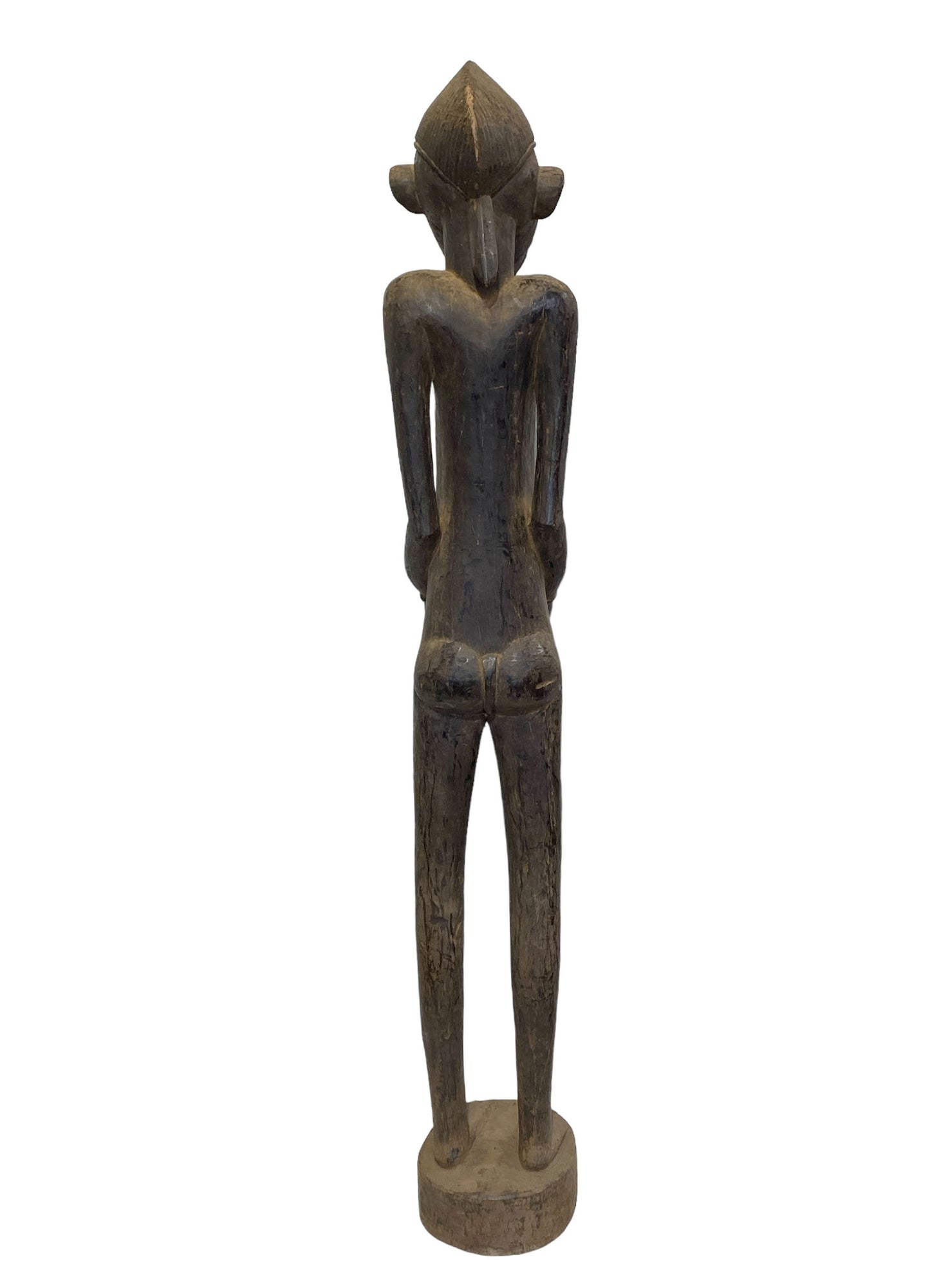 #7233 LG African Tribal Art Senufo Tyepka Standing maternity figure 58" H Côte d'Ivoire