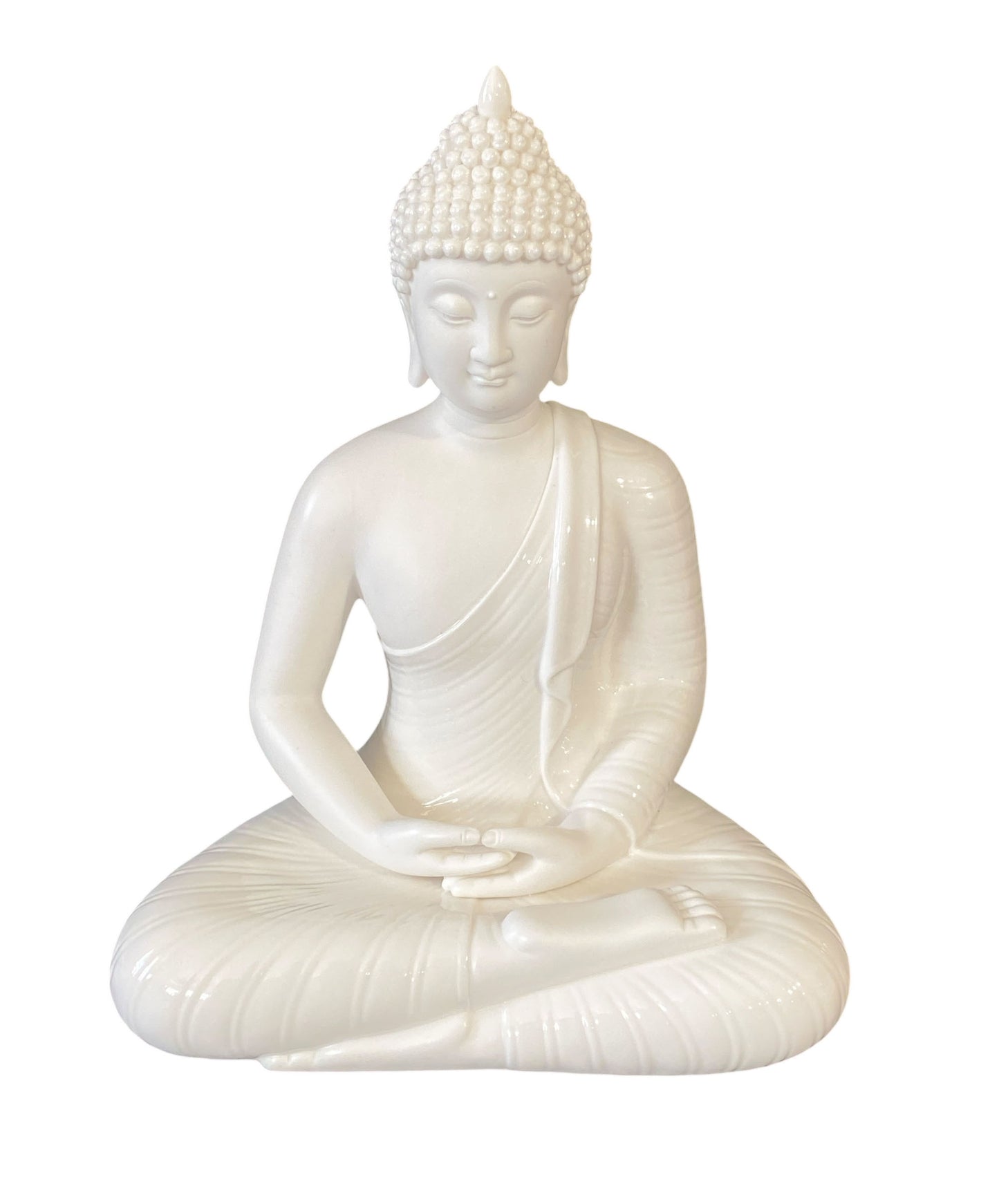 #6354 Vintage LG Blanc de Chine Meditating Seating Buddha 11" H