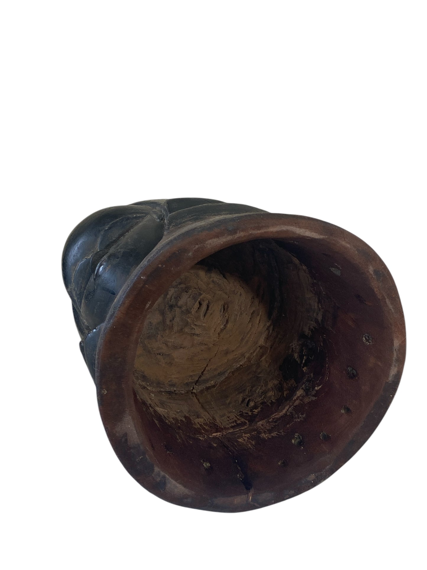 #6569 Mende Helmet Mask Sowei Sande Society Liberia 18.5" H