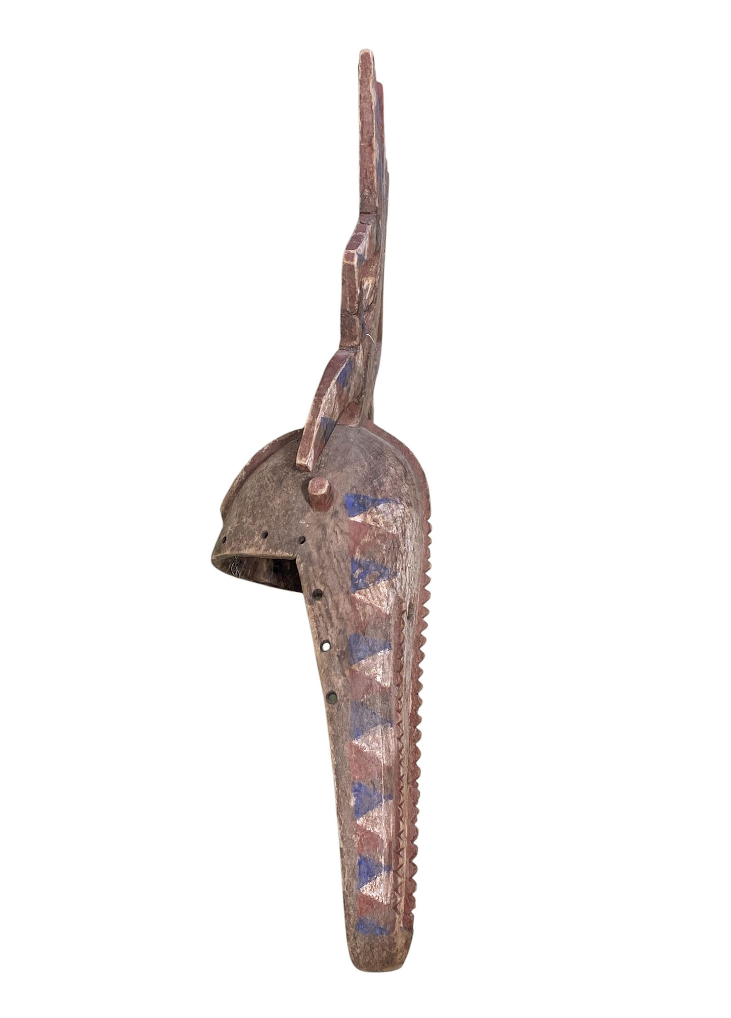 #1796 superb /Rare Old Mossi BIRD Mask Burkina Faso African 42" H