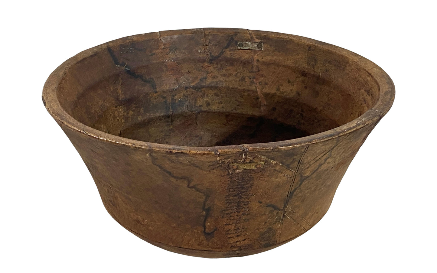 #6142 Large African Hausa Wooden Bowl From Niger 14" Diameter