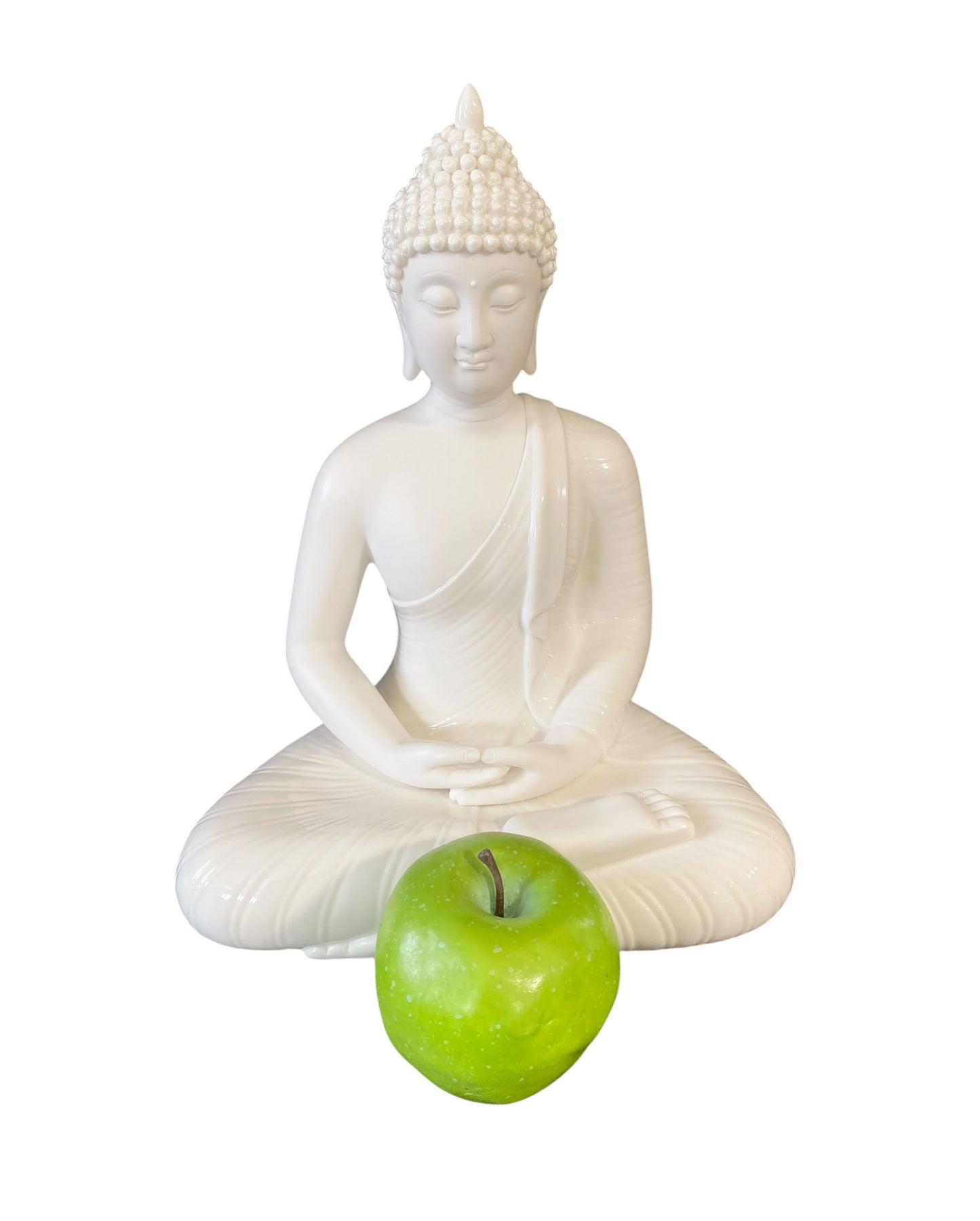 #6354 Vintage LG Blanc de Chine Meditating Seating Buddha 11" H