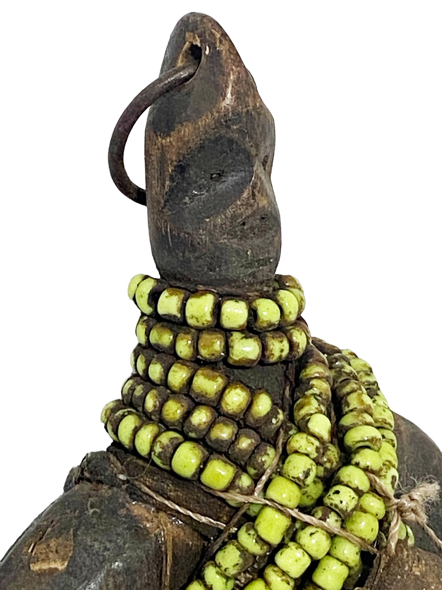 #7167  African Fali Fertility Beaded Doll Phallic Cameroon 8.5" H