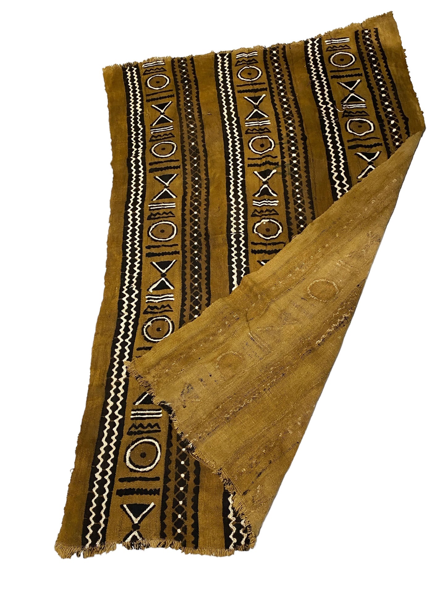 #7237 African Bogolan Mud Cloth Textile 65" H by 39" W