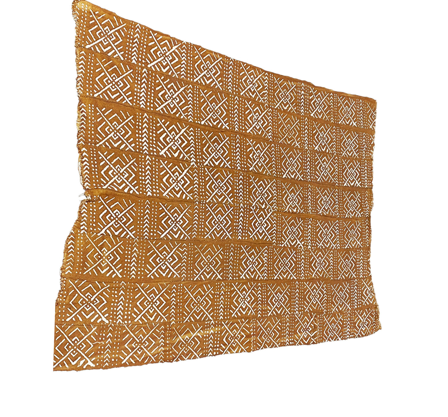 # 7225 Malian Brown & White Mud Cloth Textile 62" H by 44" w