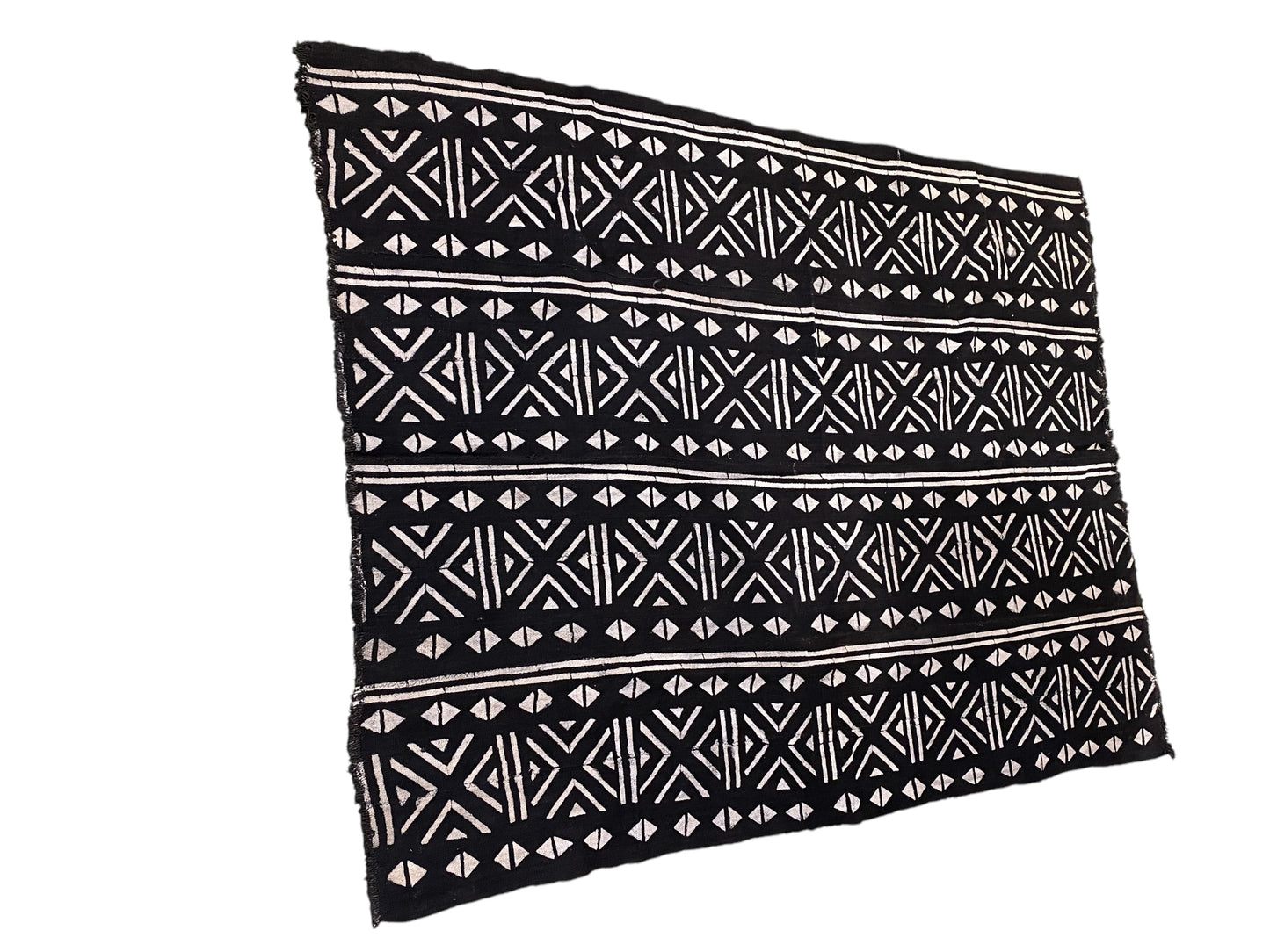 # 7314 African Black and White Mud Cloth Textile Mali