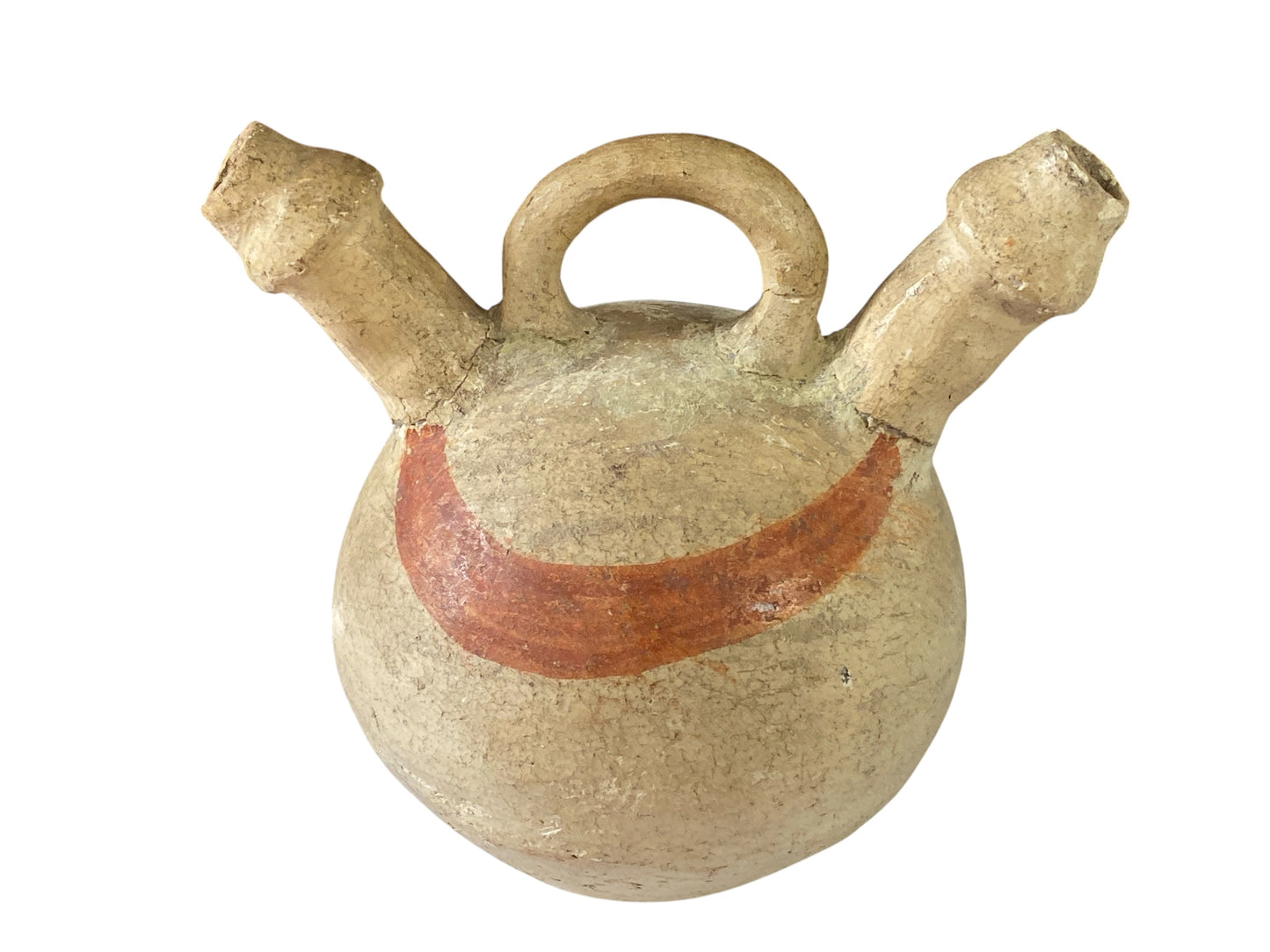 #6177 Rare South American Old Pottery, Clay vessel Jar 8.75" H