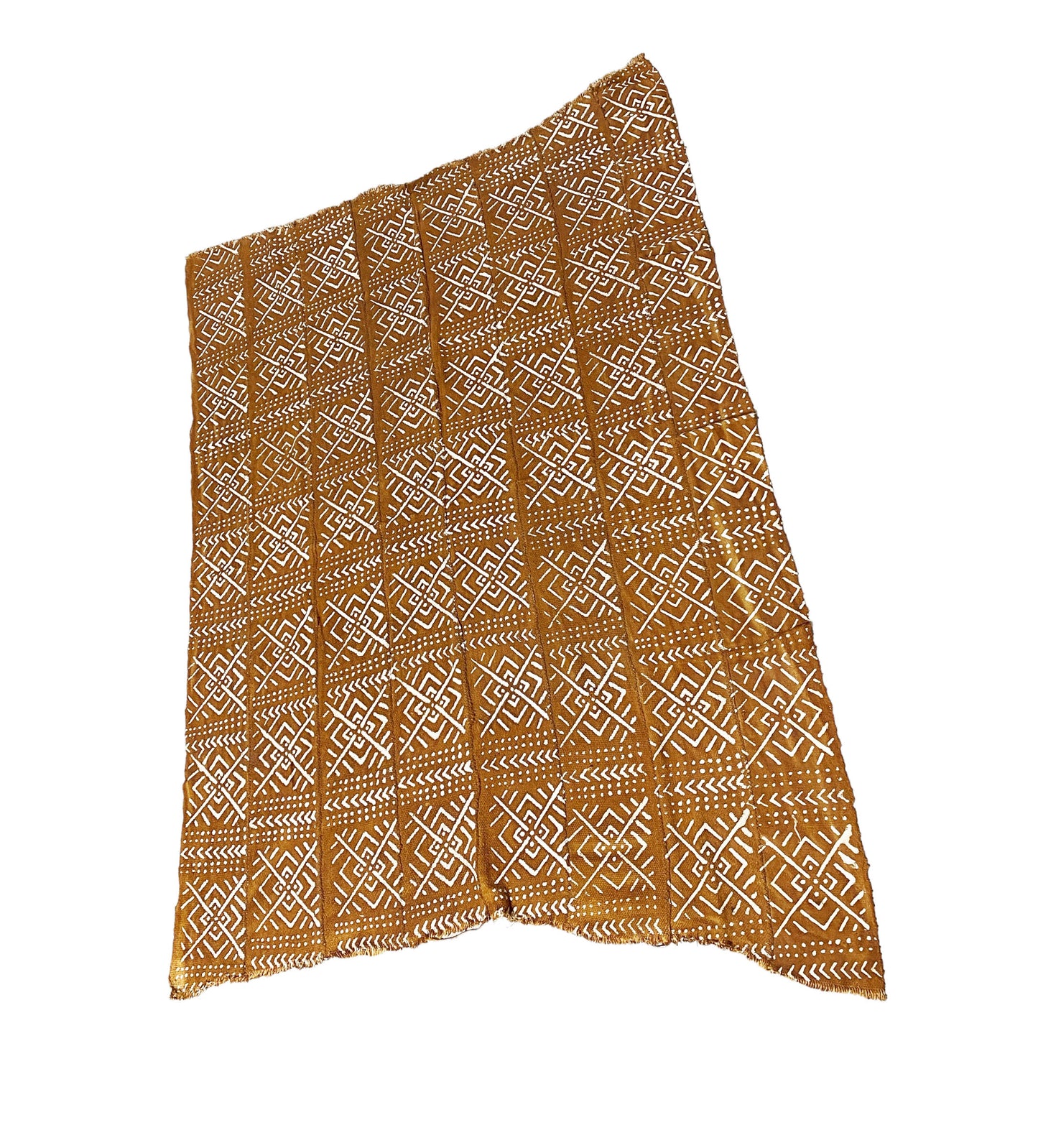 # 7225 Malian Brown & White Mud Cloth Textile 62" H by 44" w