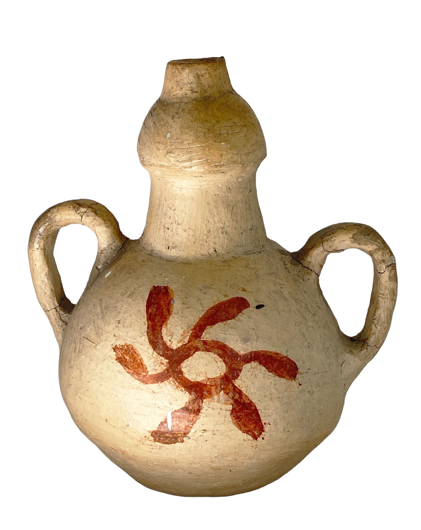 #6177 Rare South American Old Pottery, Clay vessel Jar 10.5" H