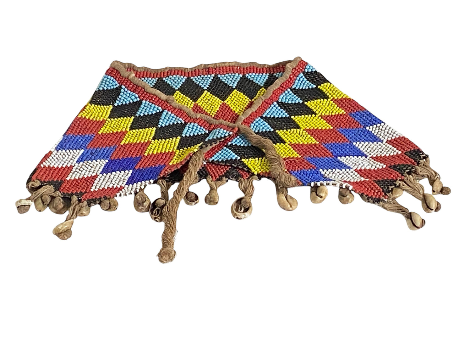 #6316 Ceremonial Skirt Kirdi Beaded Cache Sex Pikuran Cameroon 19" w