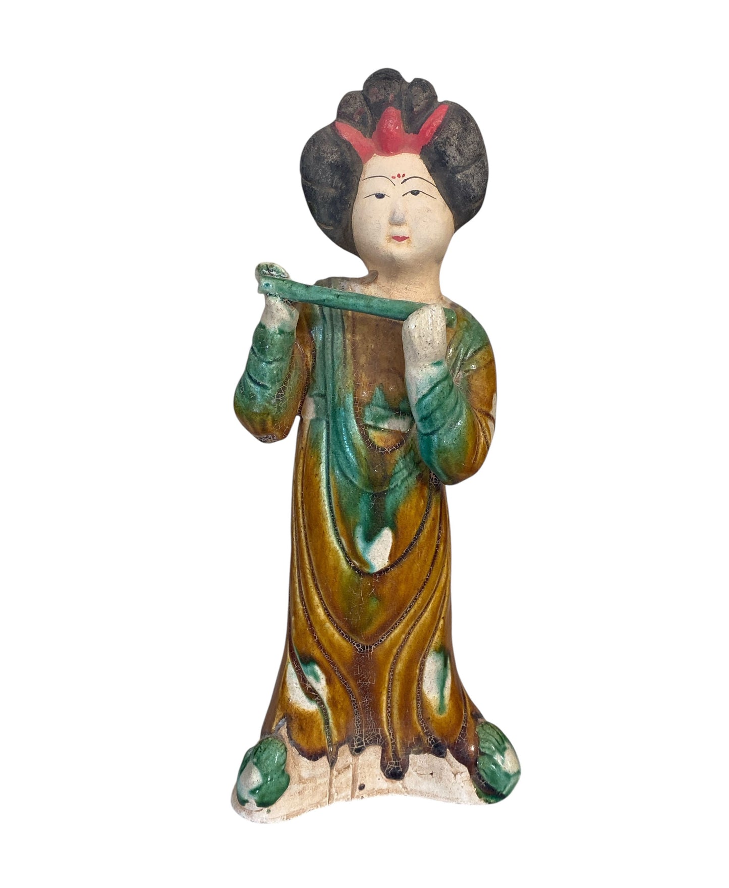 #6363 Vintage Chinese Ancient Tang Dynasty Style Court Female Musician Figure 10" H