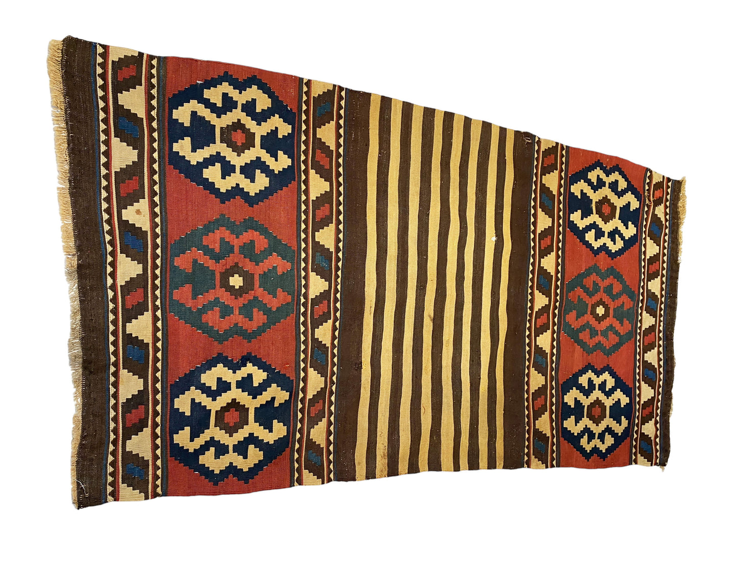 #5961 Antique and Rare Tribal Caucasian Kuba Kilim 5'92" by 3'08"
