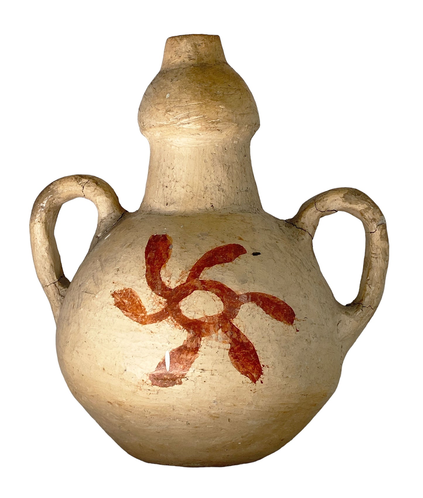 #6177 Rare South American Old Pottery, Clay vessel Jar 10.5" H
