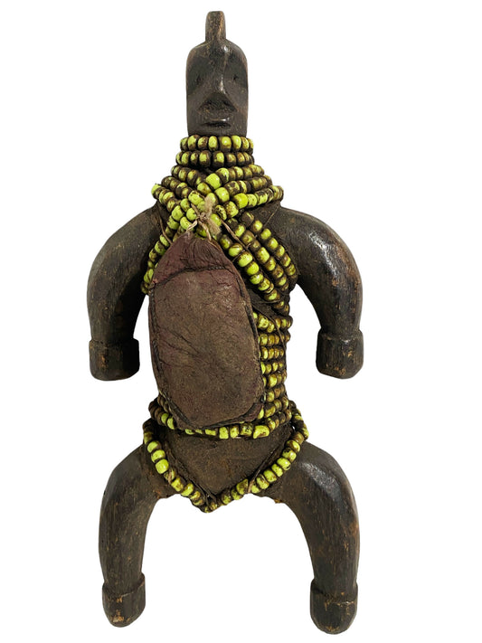 #2049  African Fali Fertility Beaded Doll Phallic Cameroon 7.5" H