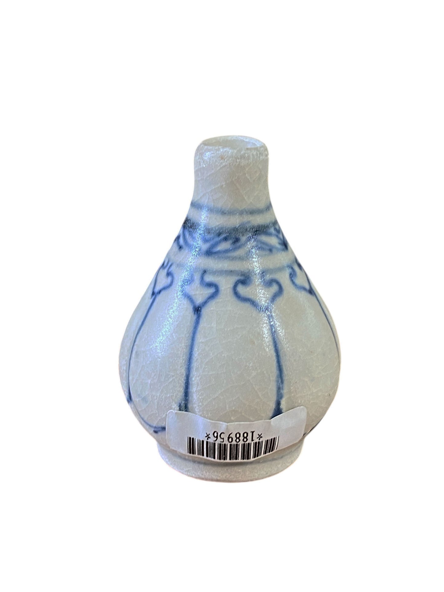 #6846 Antique Hoi An Hoard Shipwreck 15th Century jarlette /pot/vase blue/white