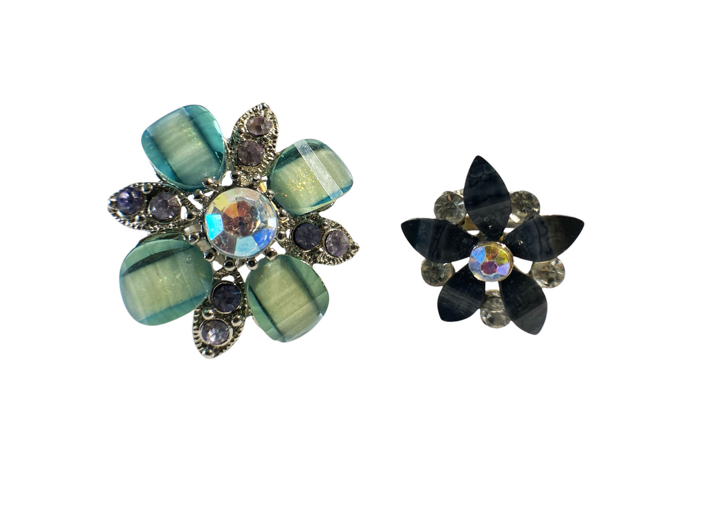 #6430 Set Of Two Vintage Rings Size 7 Resizable