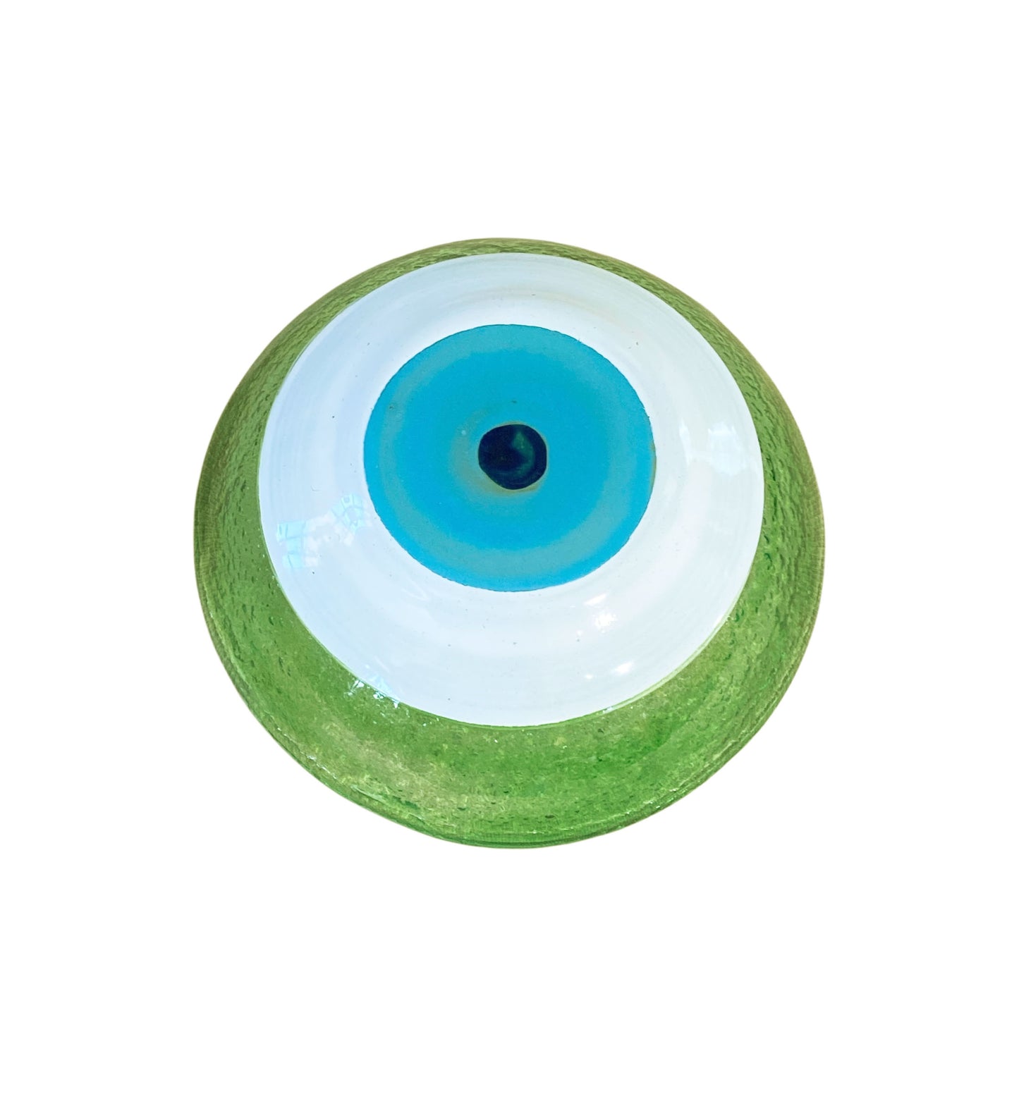 #3784 Middle Eastern Green Glass Bowl with Eye