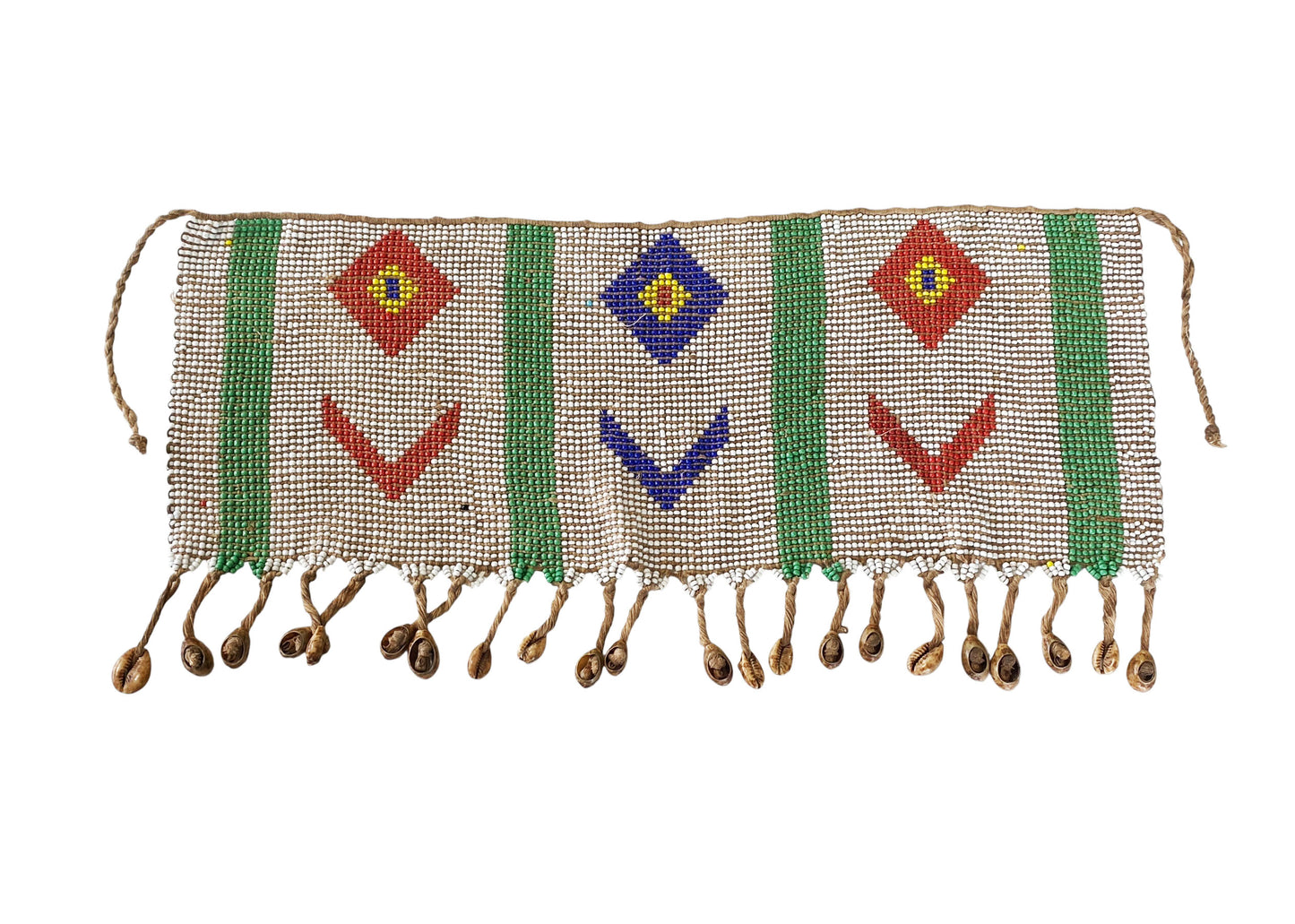 #6852 Vintage Ceremonial Skirt Kirdi Beaded Cache Sex Pikuran Cameroon 18"