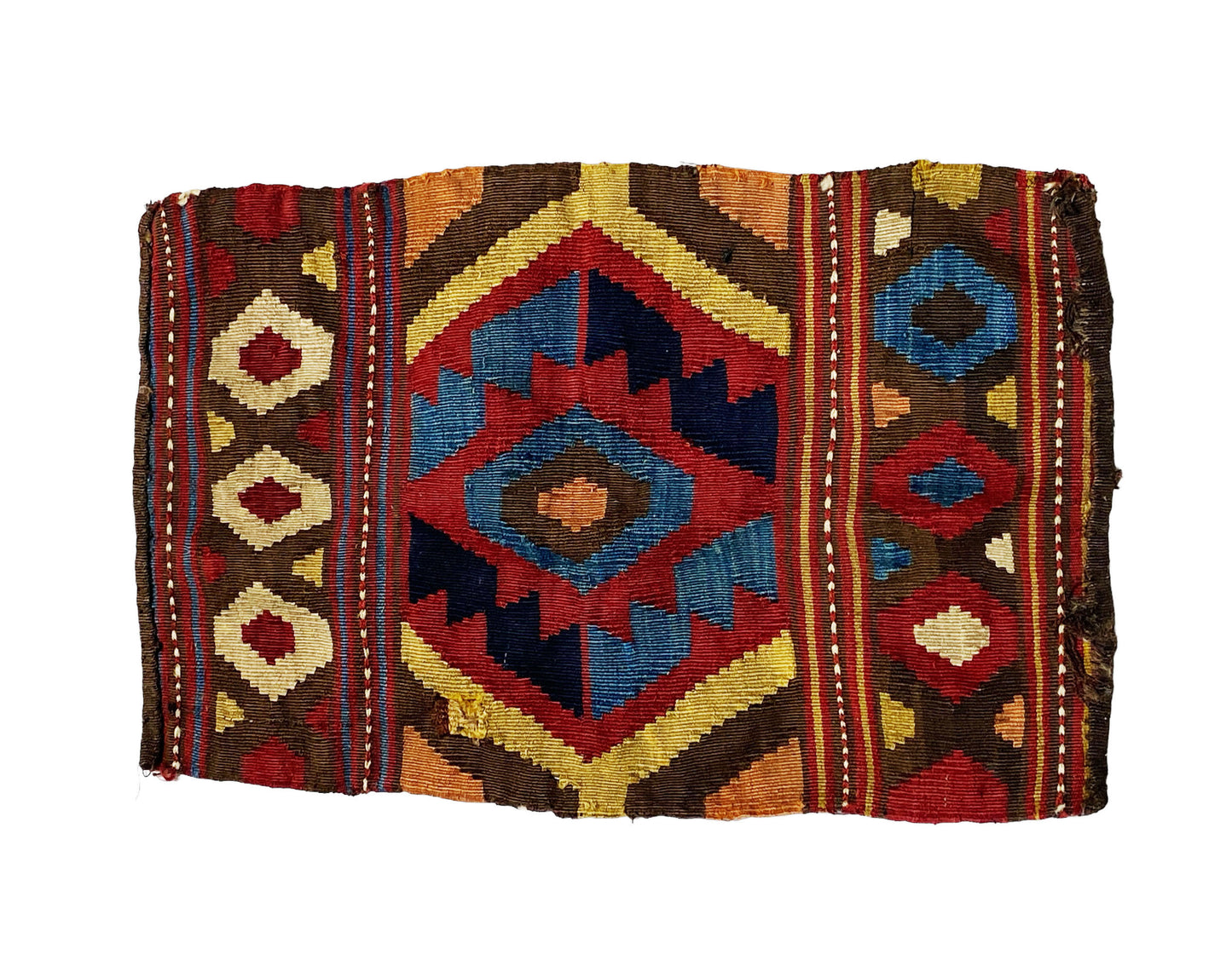 #7180 Antique and Rare Small Tribal Caucasian Kuba Kilim 2'29" by 1'41"