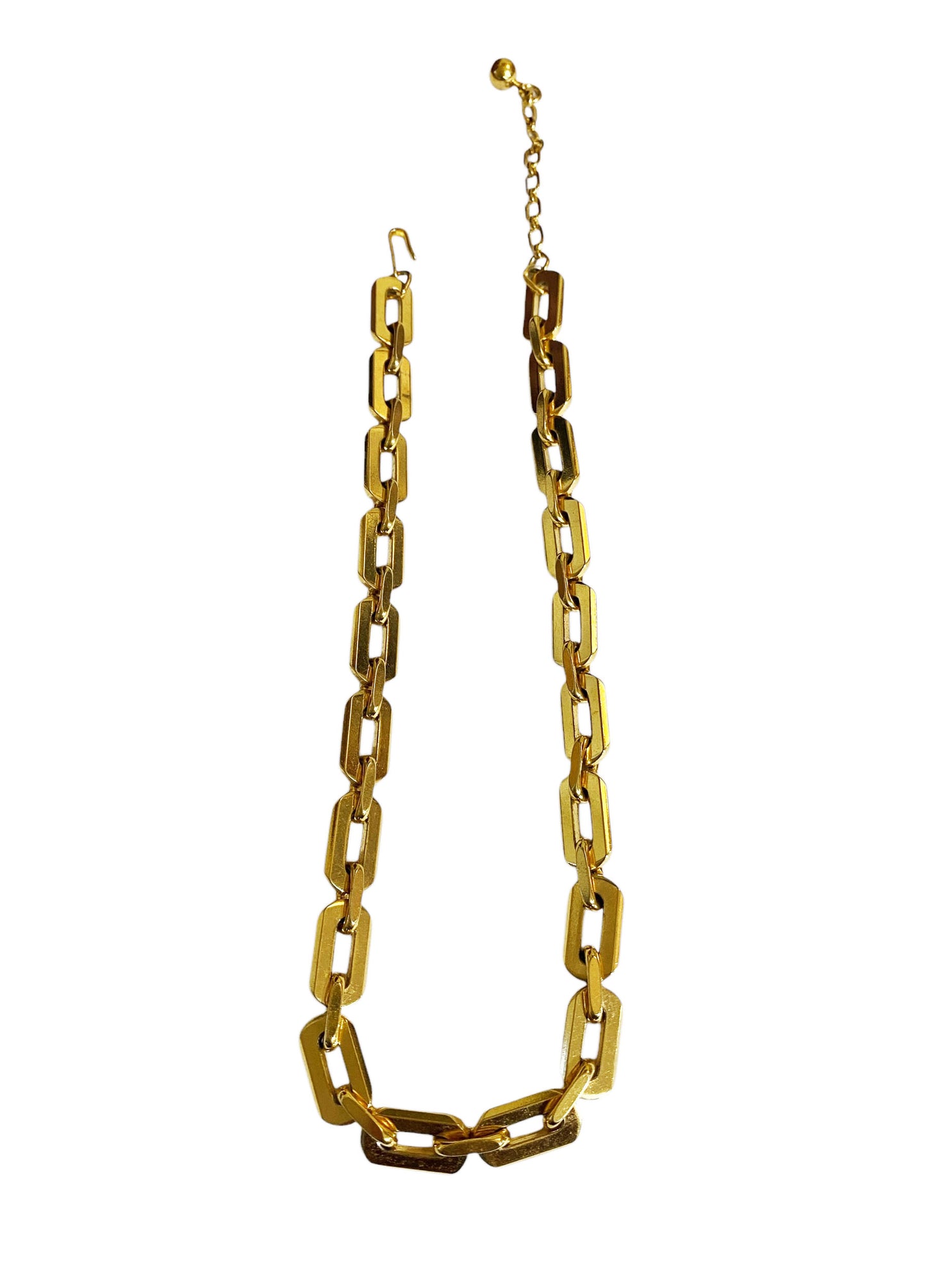 #6309 Vintage Signed TRIFARI Gold Tone Link Chain Necklace