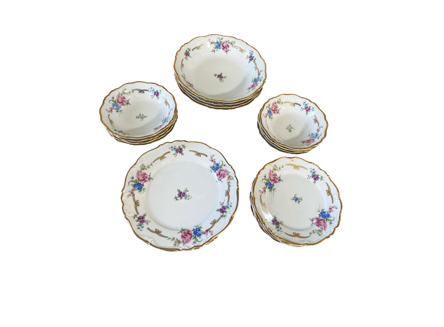 #6348 Edelstein Bavaria Maria Theresia Dinnerware Set Made in Germany 19pcs