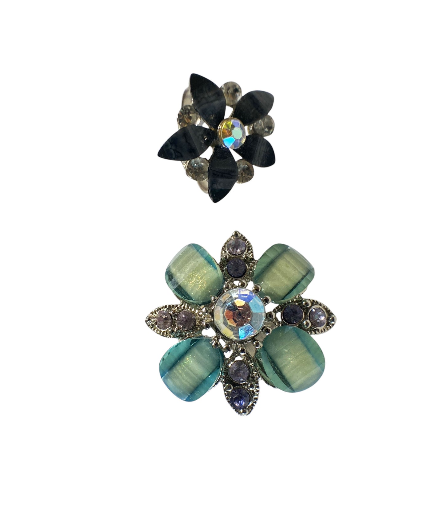 #6430 Set Of Two Vintage Rings Size 7 Resizable
