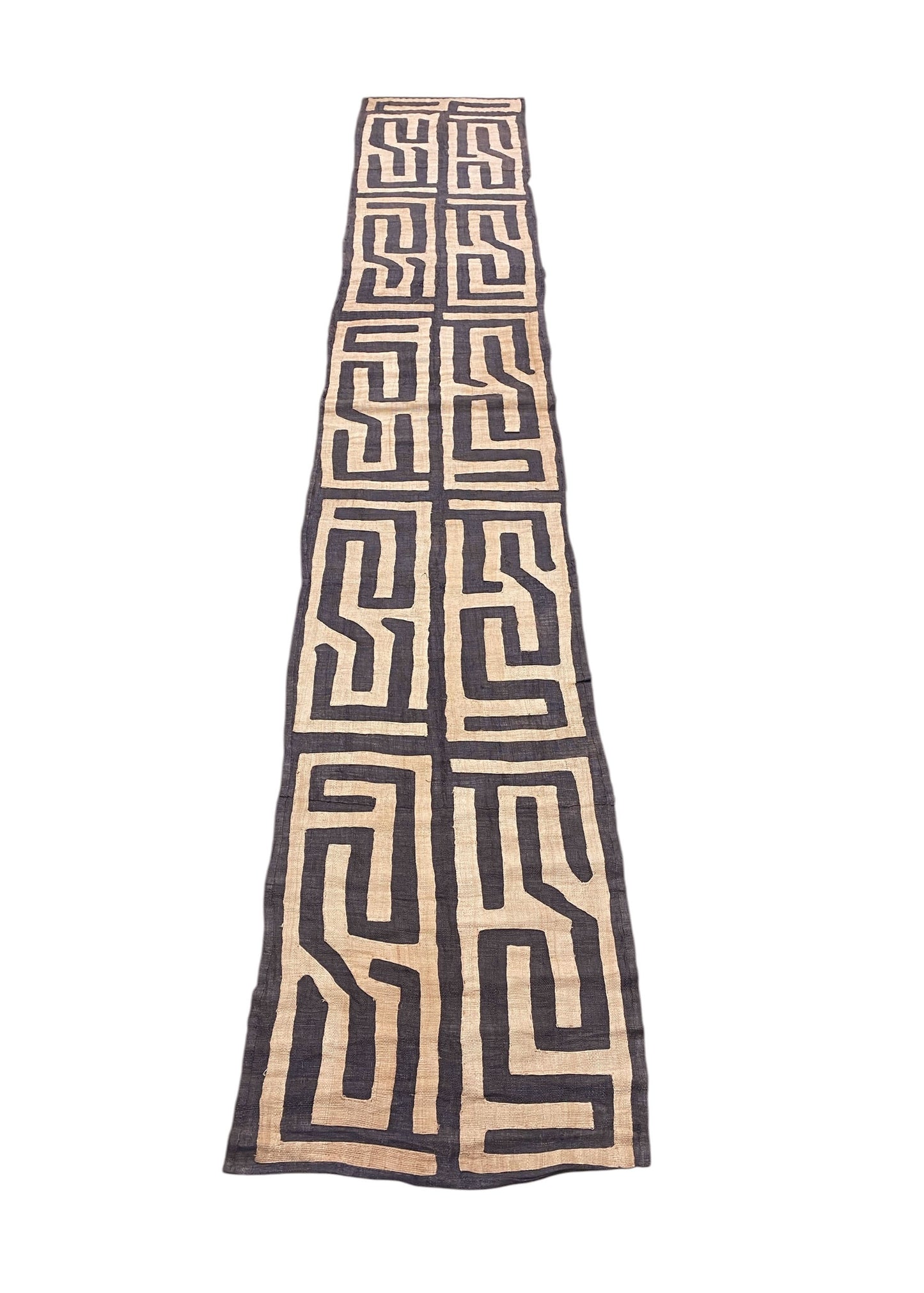 #533 Vintage African Kuba Cloth Raffia /Textile Zaire 124"