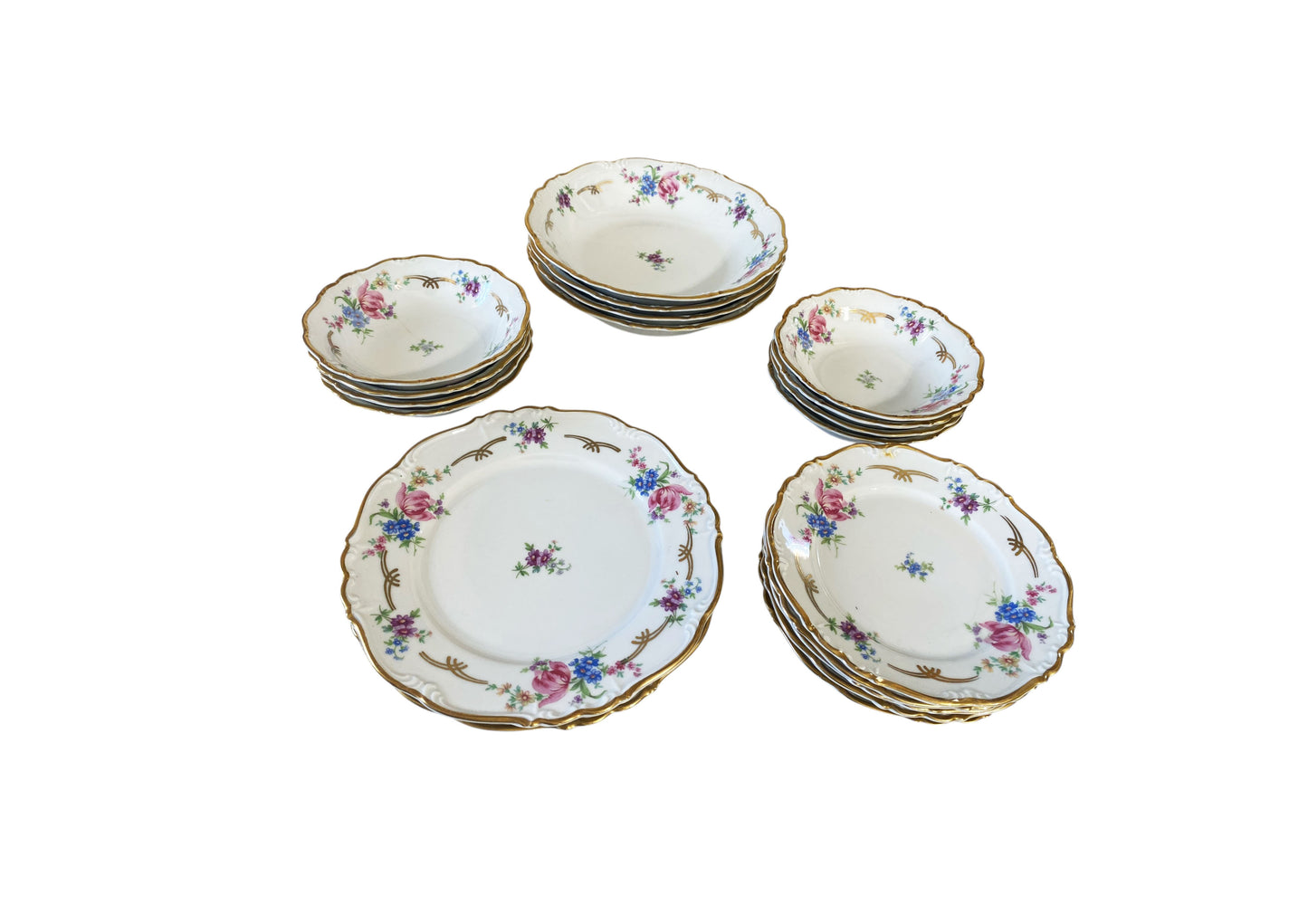 #6348 Edelstein Bavaria Maria Theresia Dinnerware Set Made in Germany 19pcs