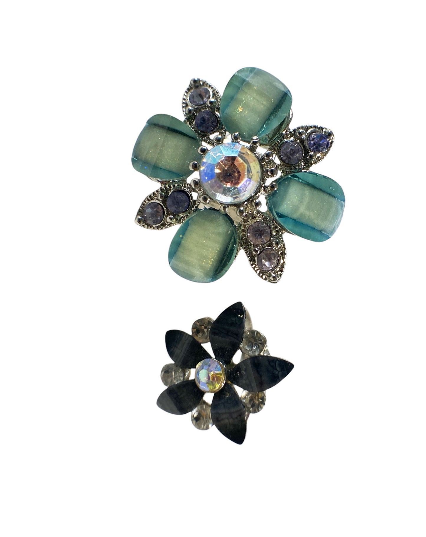 #6430 Set Of Two Vintage Rings Size 7 Resizable