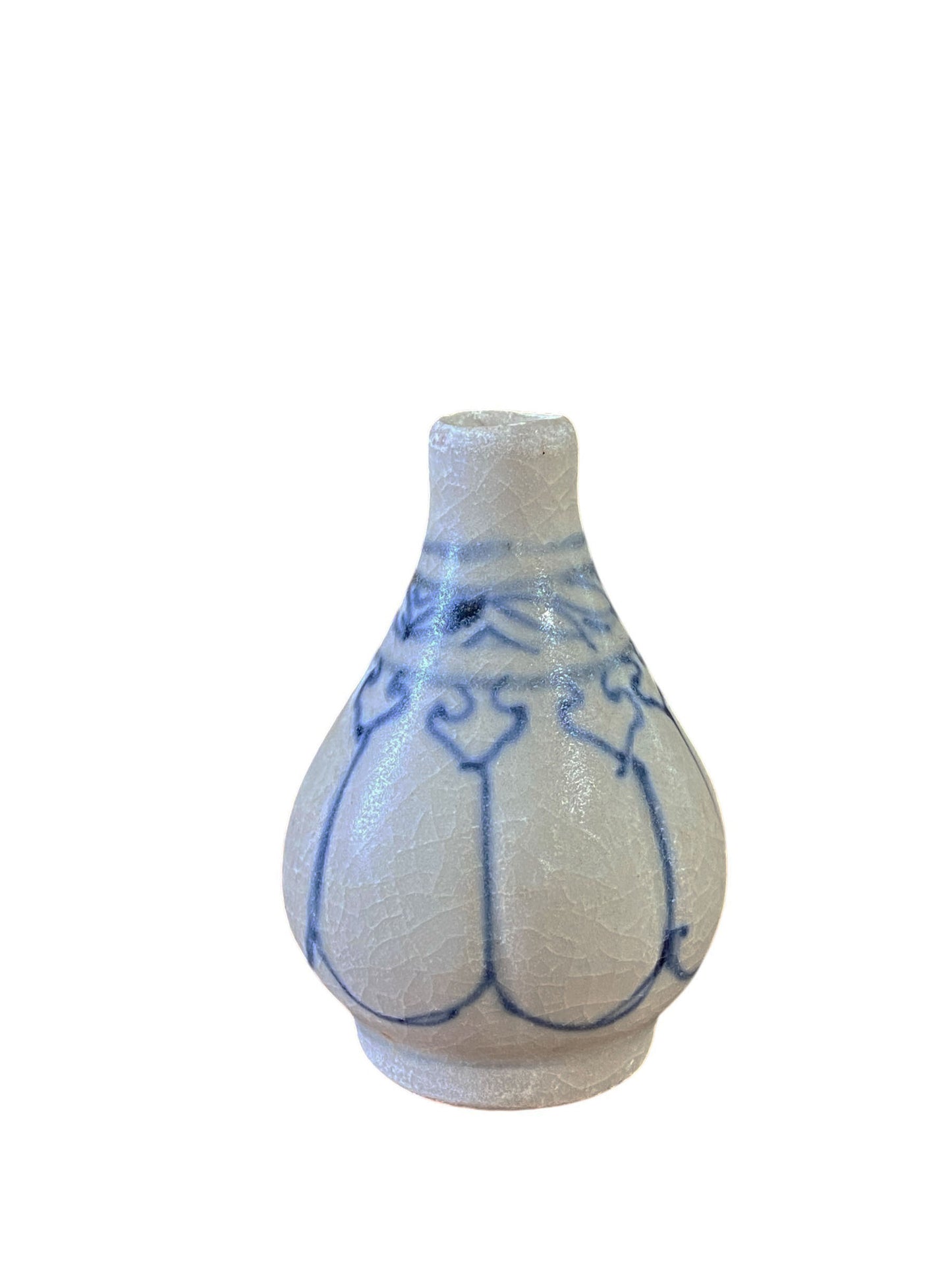 #6846 Antique Hoi An Hoard Shipwreck 15th Century jarlette /pot/vase blue/white