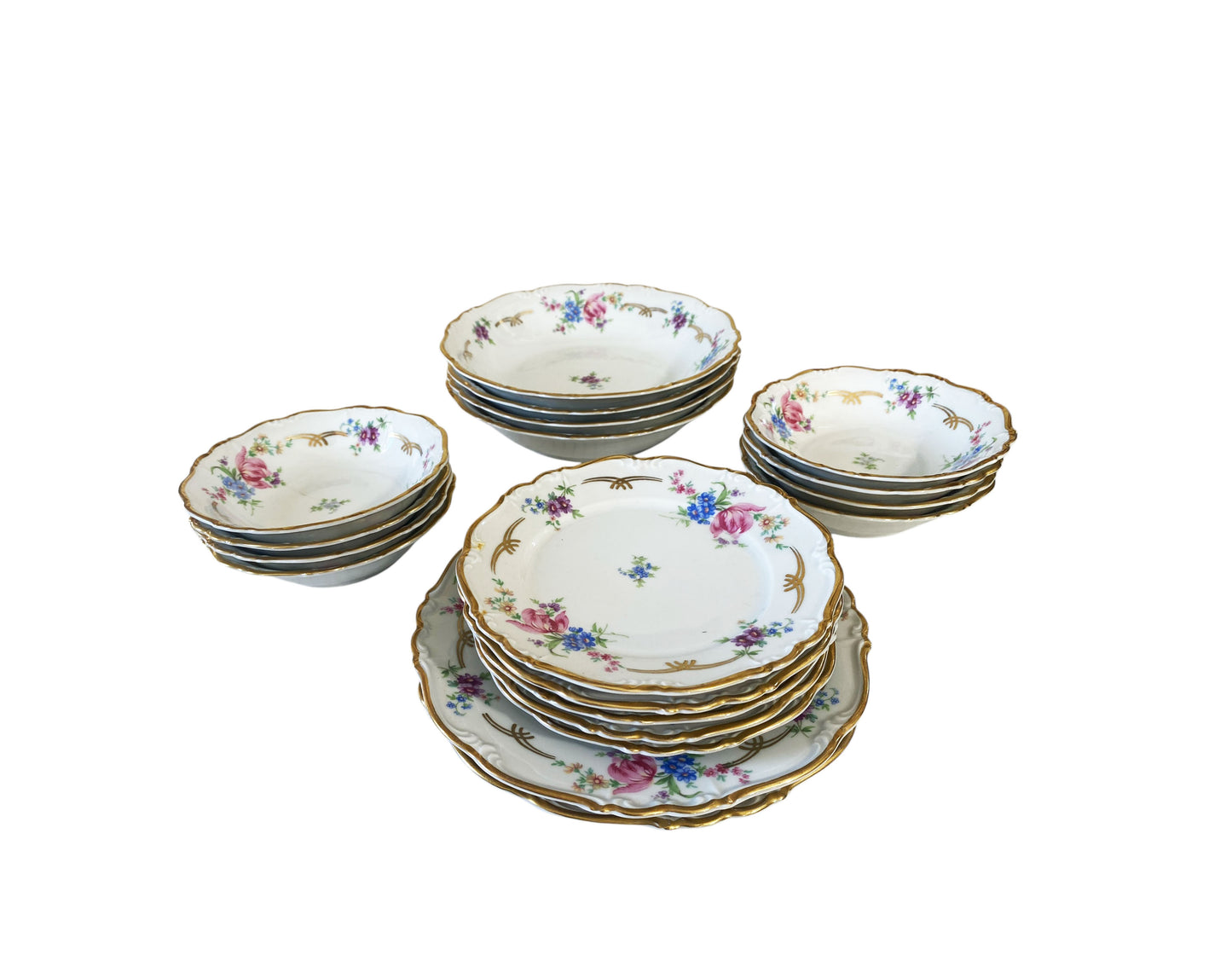 #6348 Edelstein Bavaria Maria Theresia Dinnerware Set Made in Germany 19pcs