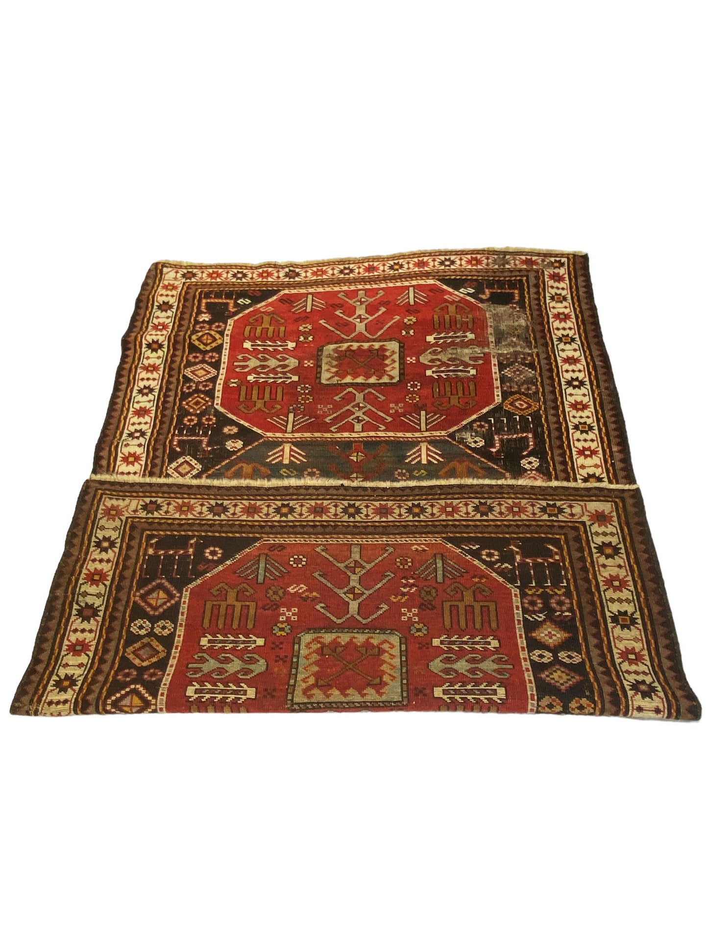 #892 Rare exquisite 19th Caucasian Chagli Rug 79"by 55"w