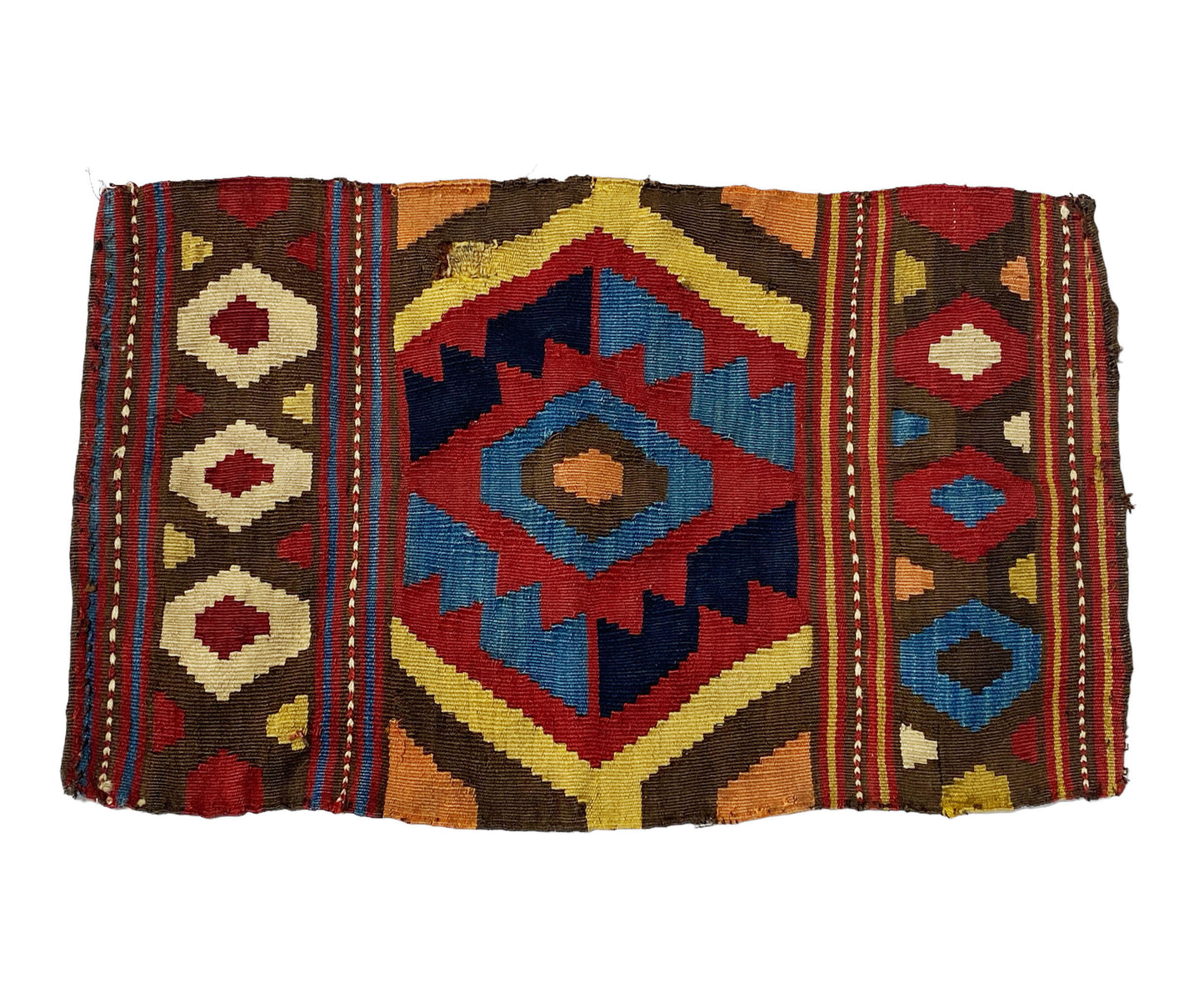 #7180 Antique and Rare Small Tribal Caucasian Kuba Kilim 2'29" by 1'41"